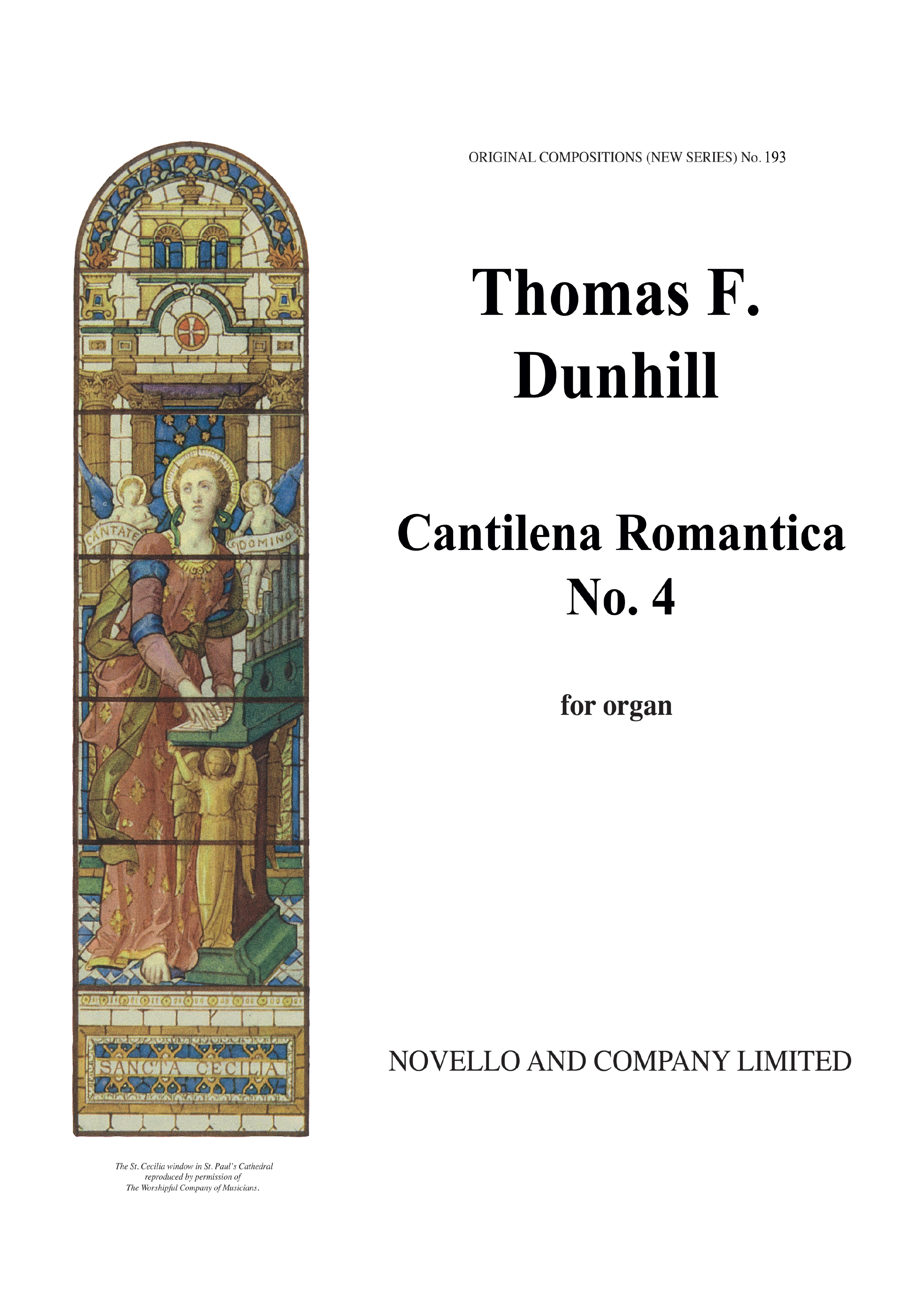Thomas Dunhill: Cantilena Romantica: Organ: Instrumental Work