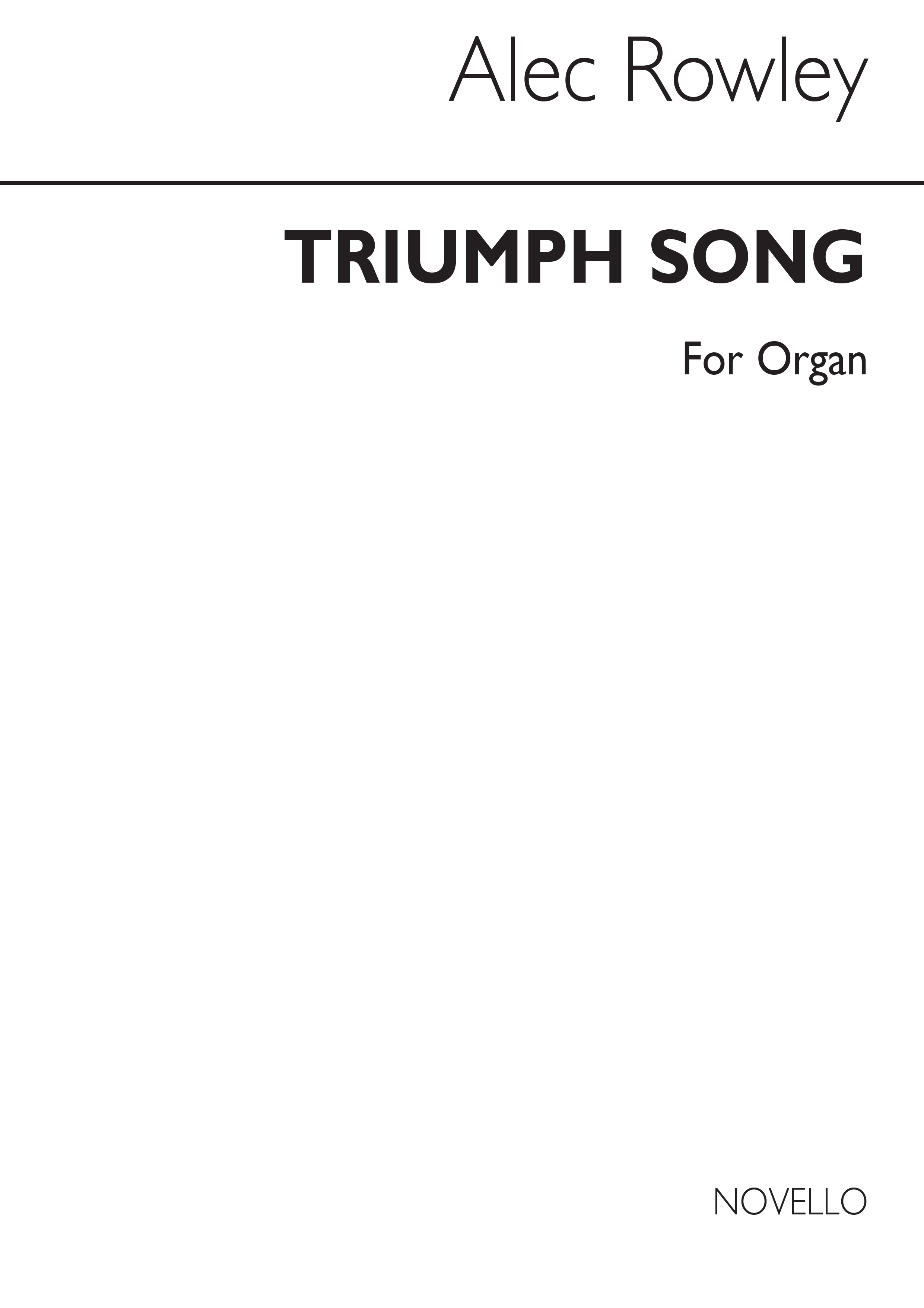 Alec Rowley: Triumph Song (Alleluia) Organ: Organ: Instrumental Work