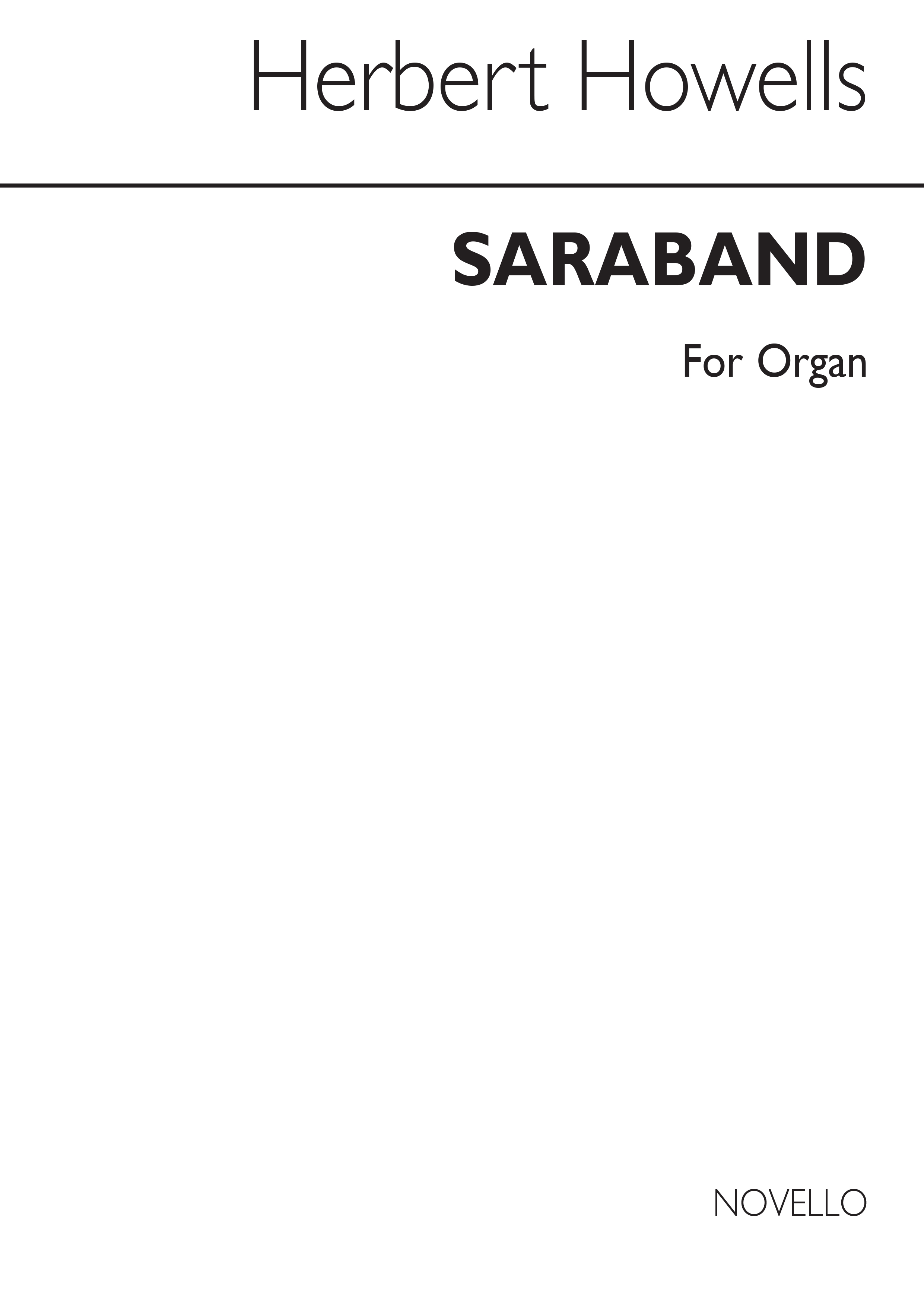 Herbert Howells: Saraband For The Morning Of Easter: Organ: Instrumental Work