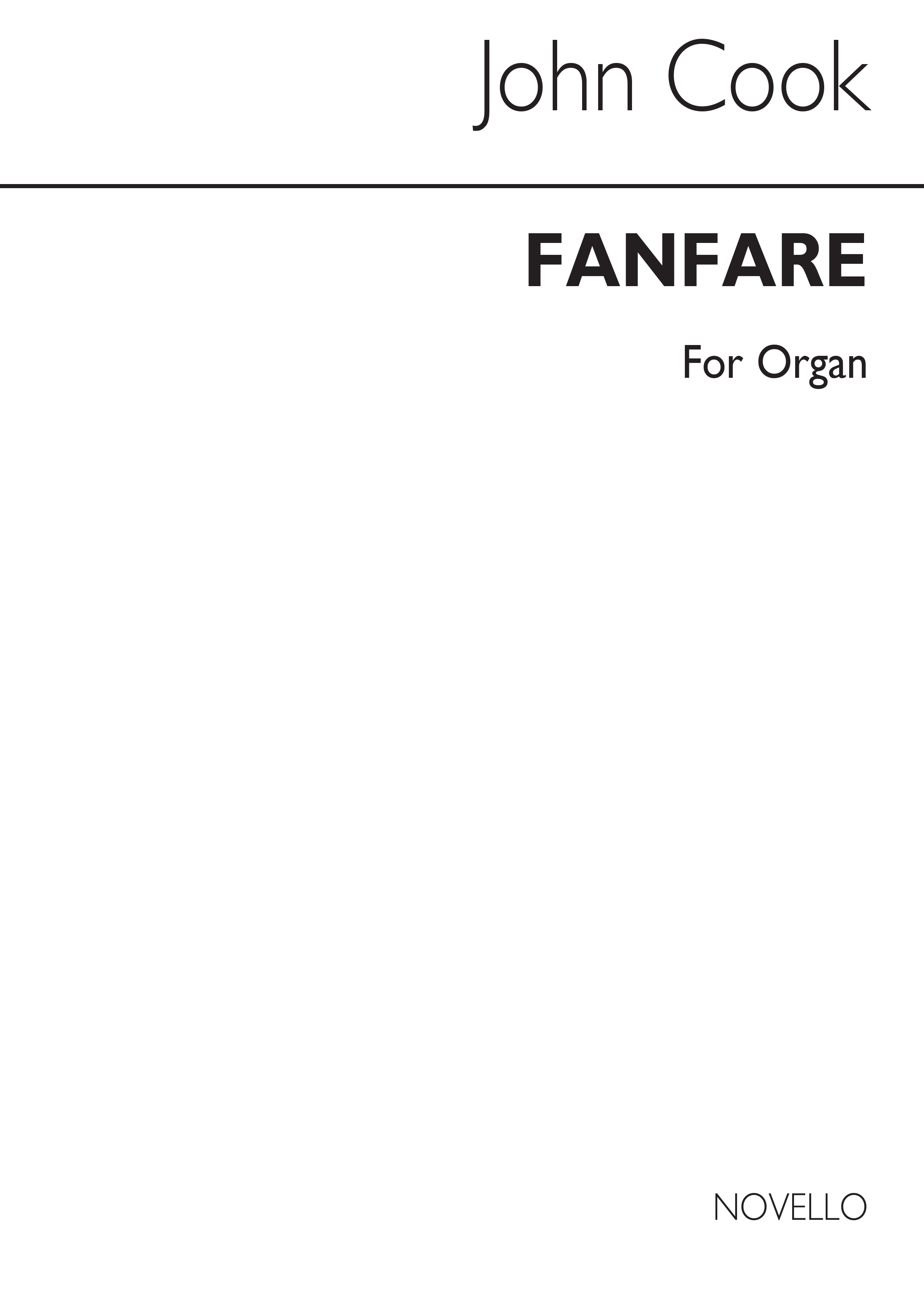 John Ernest Cook: Fanfare For Organ: Organ: Instrumental Work