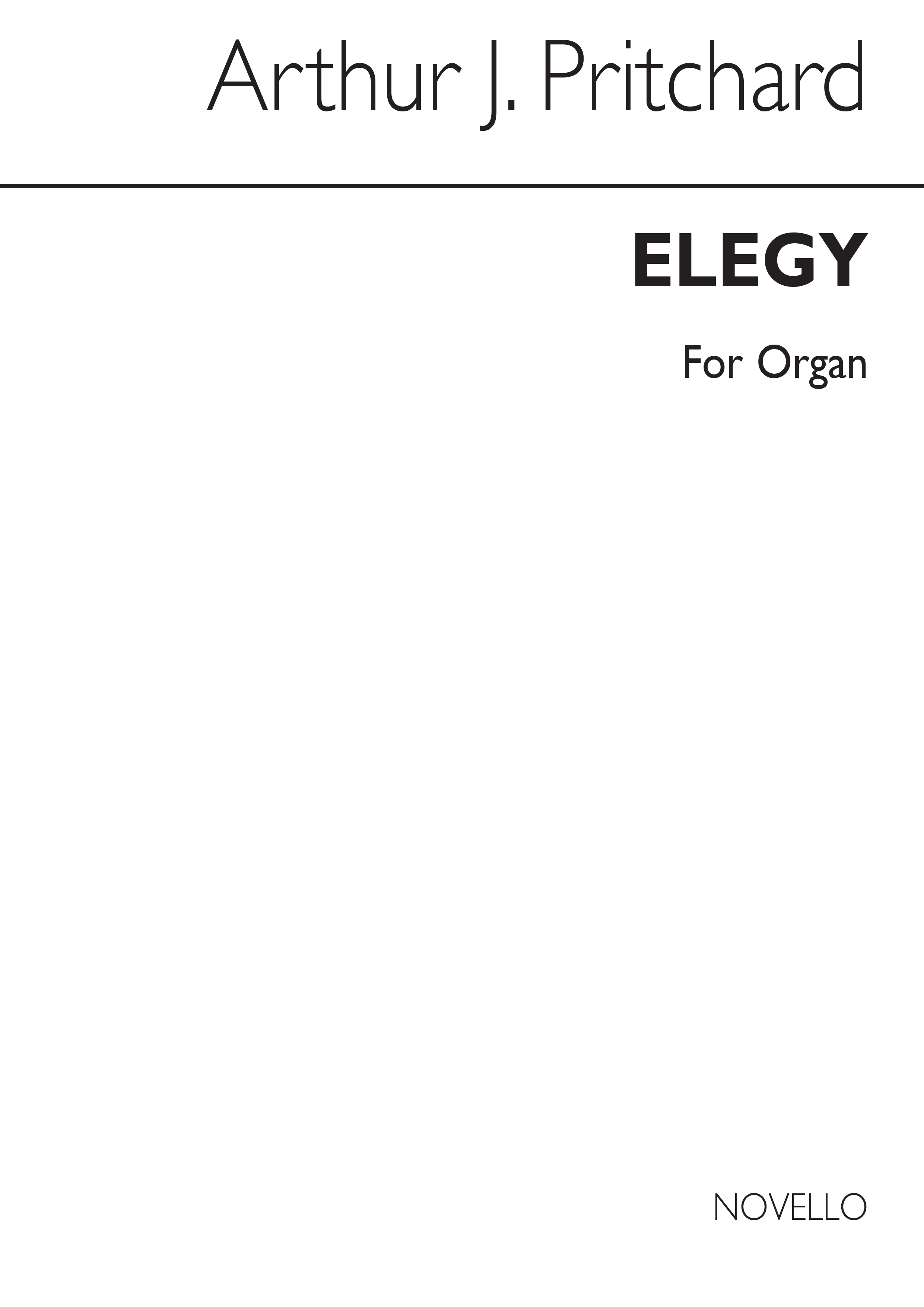 Arthur J. Pritchard: Elegy Organ: Organ: Instrumental Work