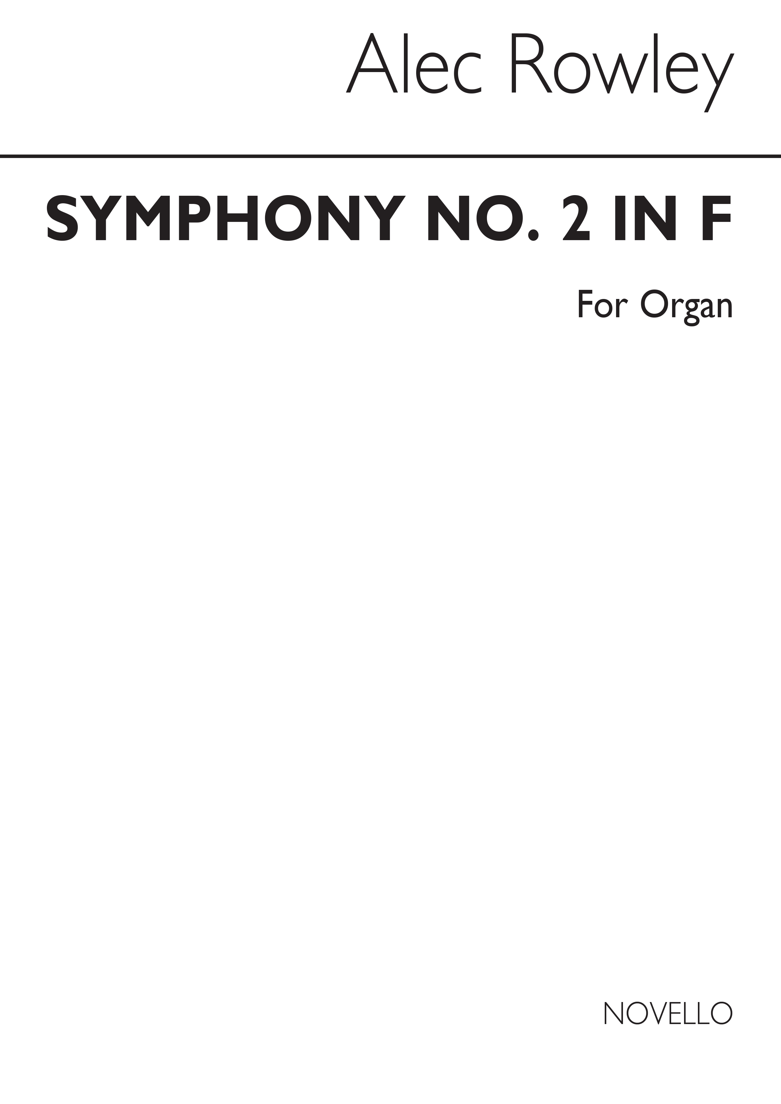 Symphony No 2 In F: Organ: Instrumental Work