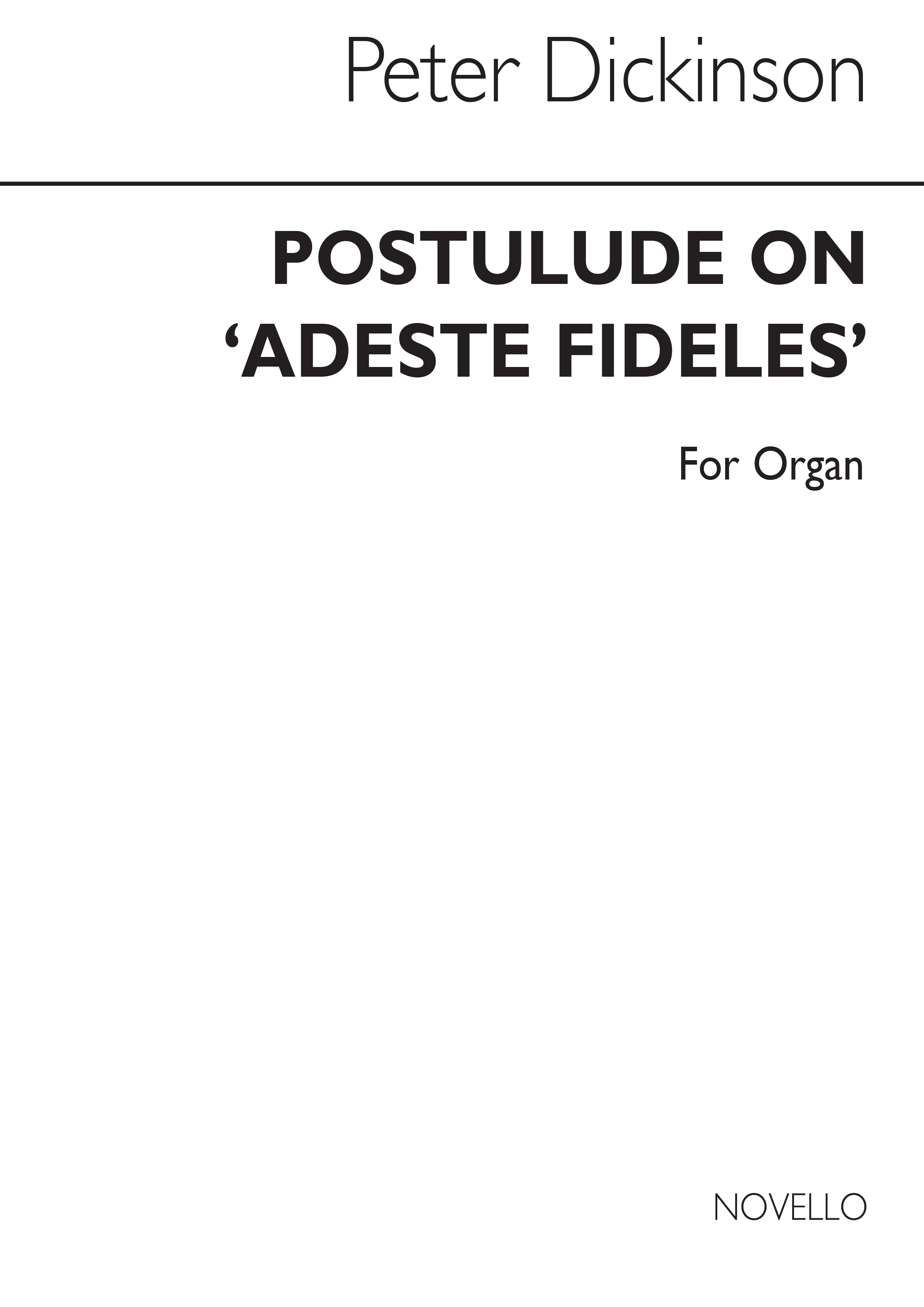 Peter Dickinson: Postlude On Adeste Fideles for Organ: Organ: Instrumental Work