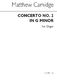 Matthew Camidge: Concerto No 2 In G Minor For: Organ: Instrumental Work