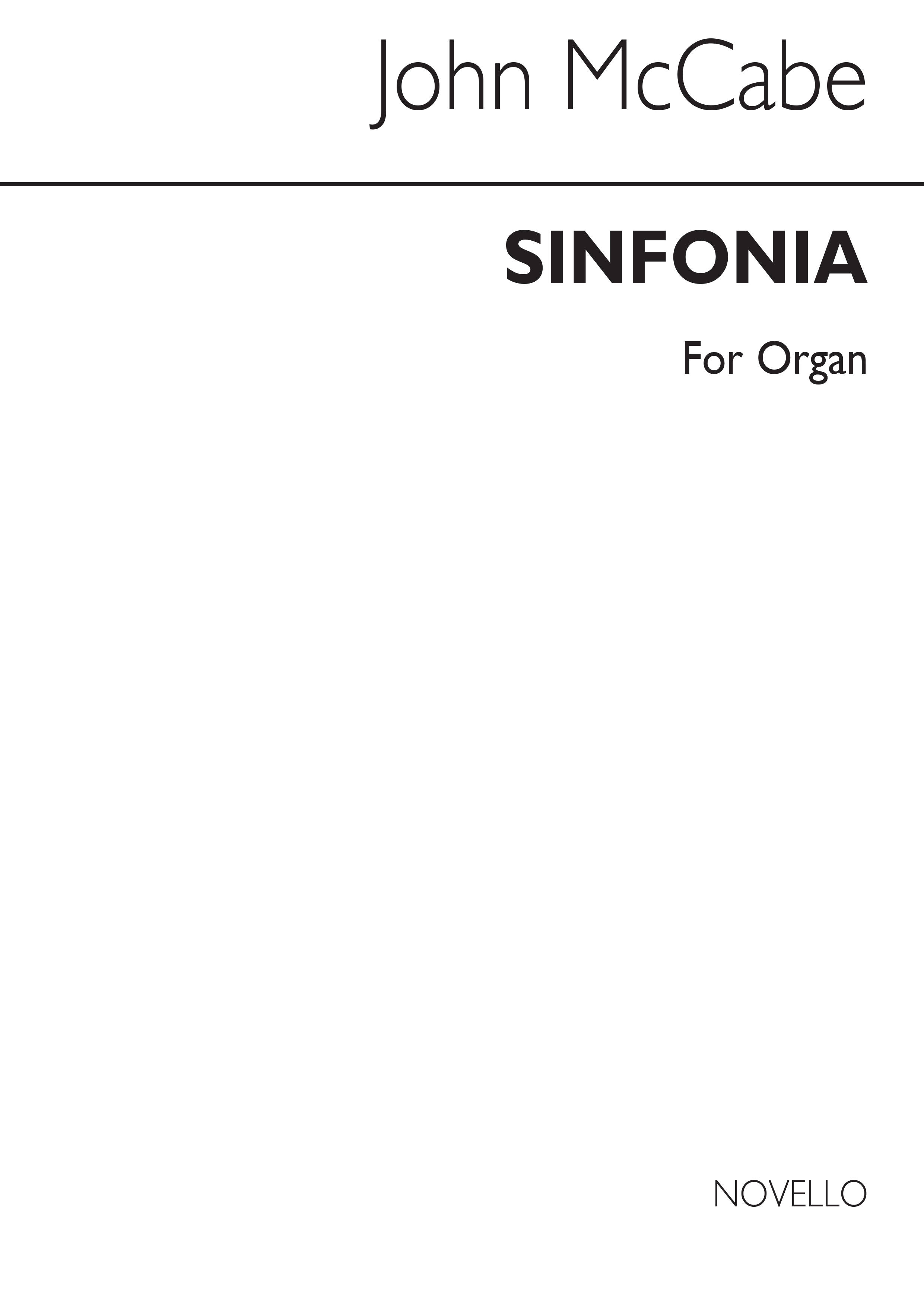 John McCabe: Sinfonia: Organ: Instrumental Work