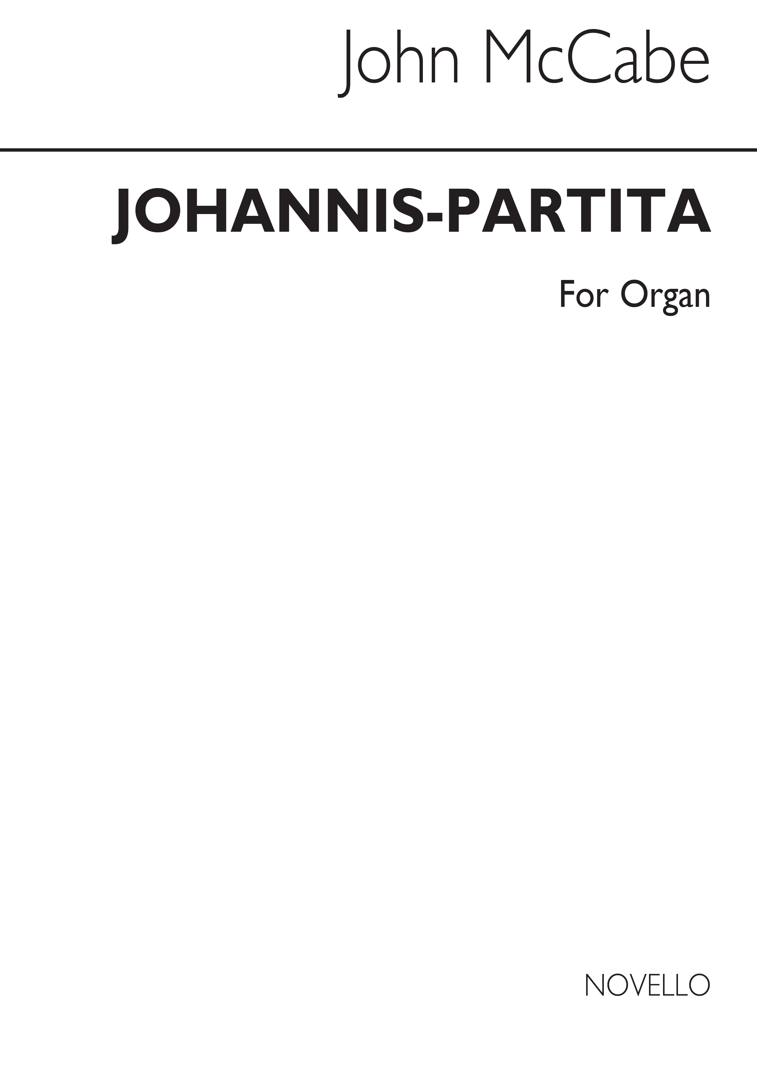 John McCabe: Johannis Partita: Organ: Instrumental Work