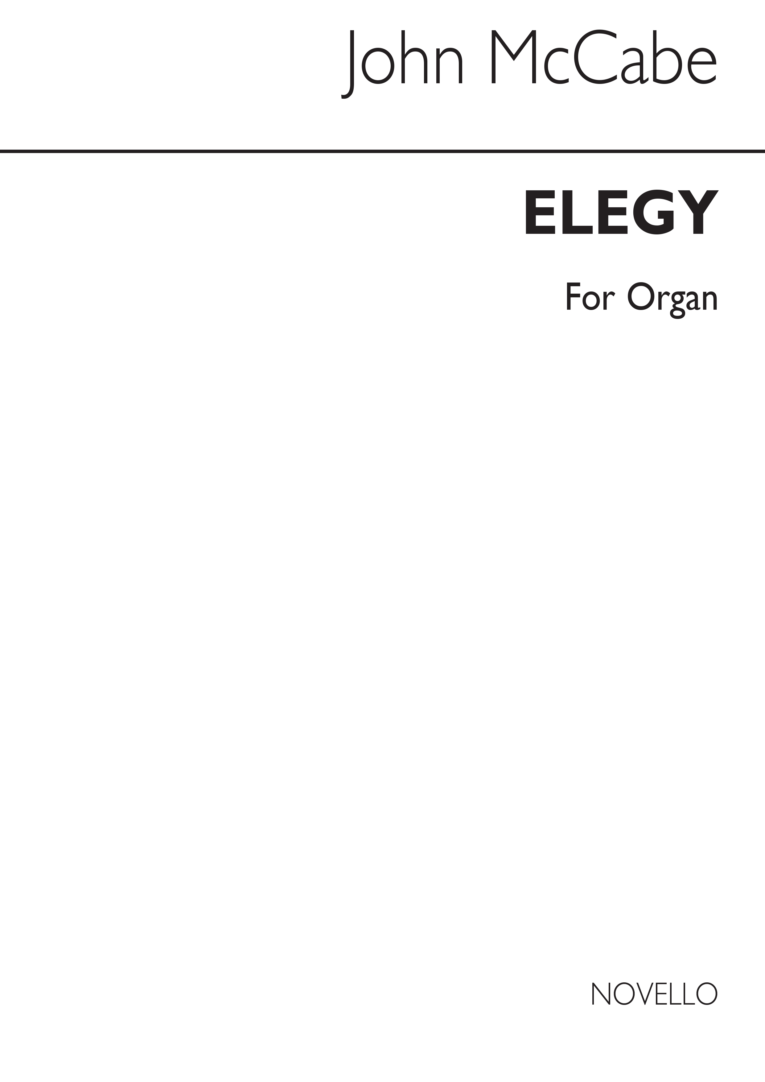 John McCabe: Elegy For Organ: Organ: Instrumental Work