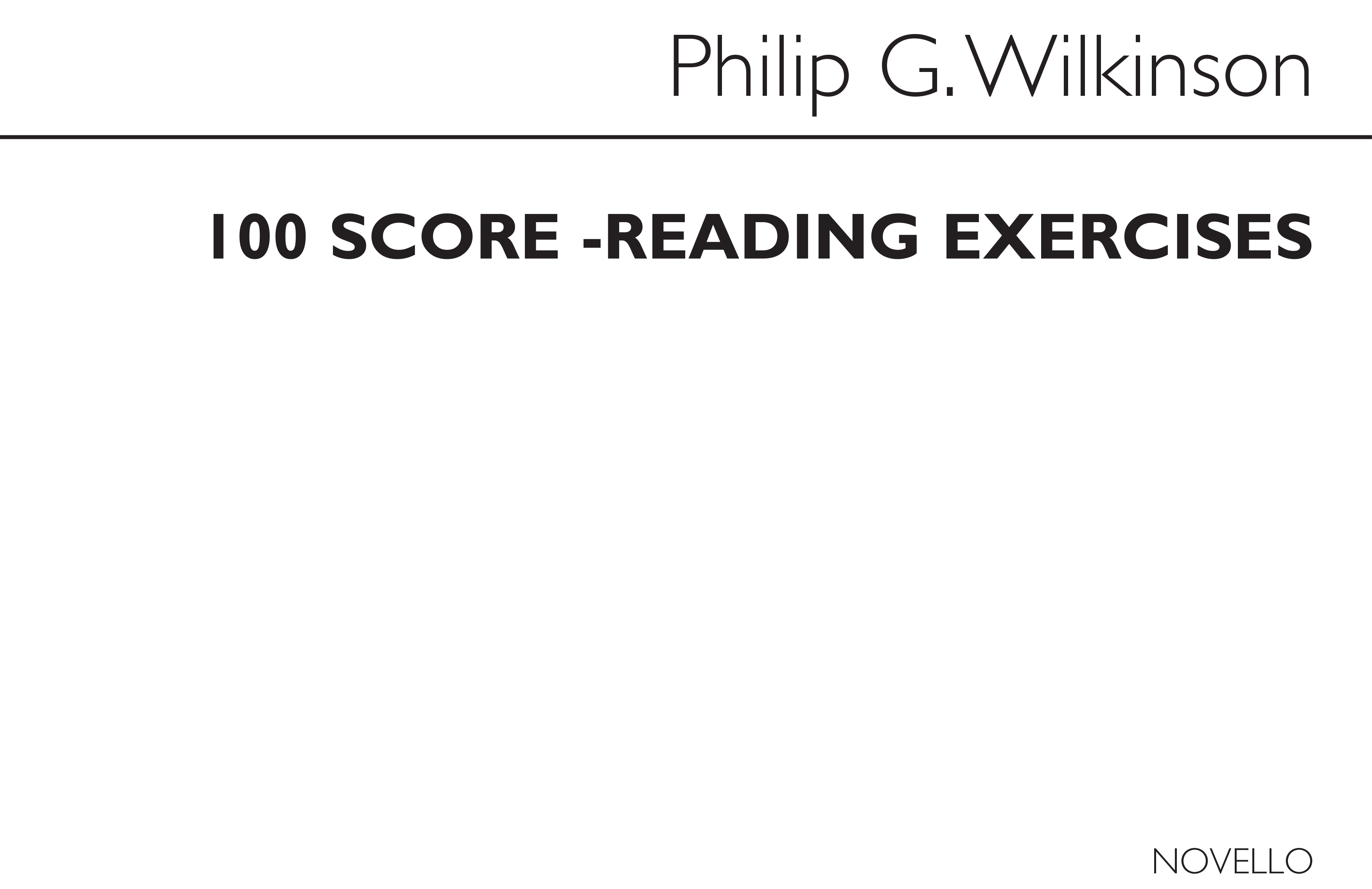 Philip G. Wilkinson: One Hundred Score Reading Exercises: Theory