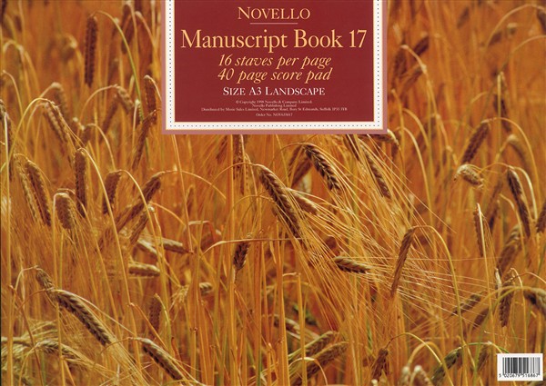 Novello Manuscript Book 17 A3 Landscape - Score: Manuscript