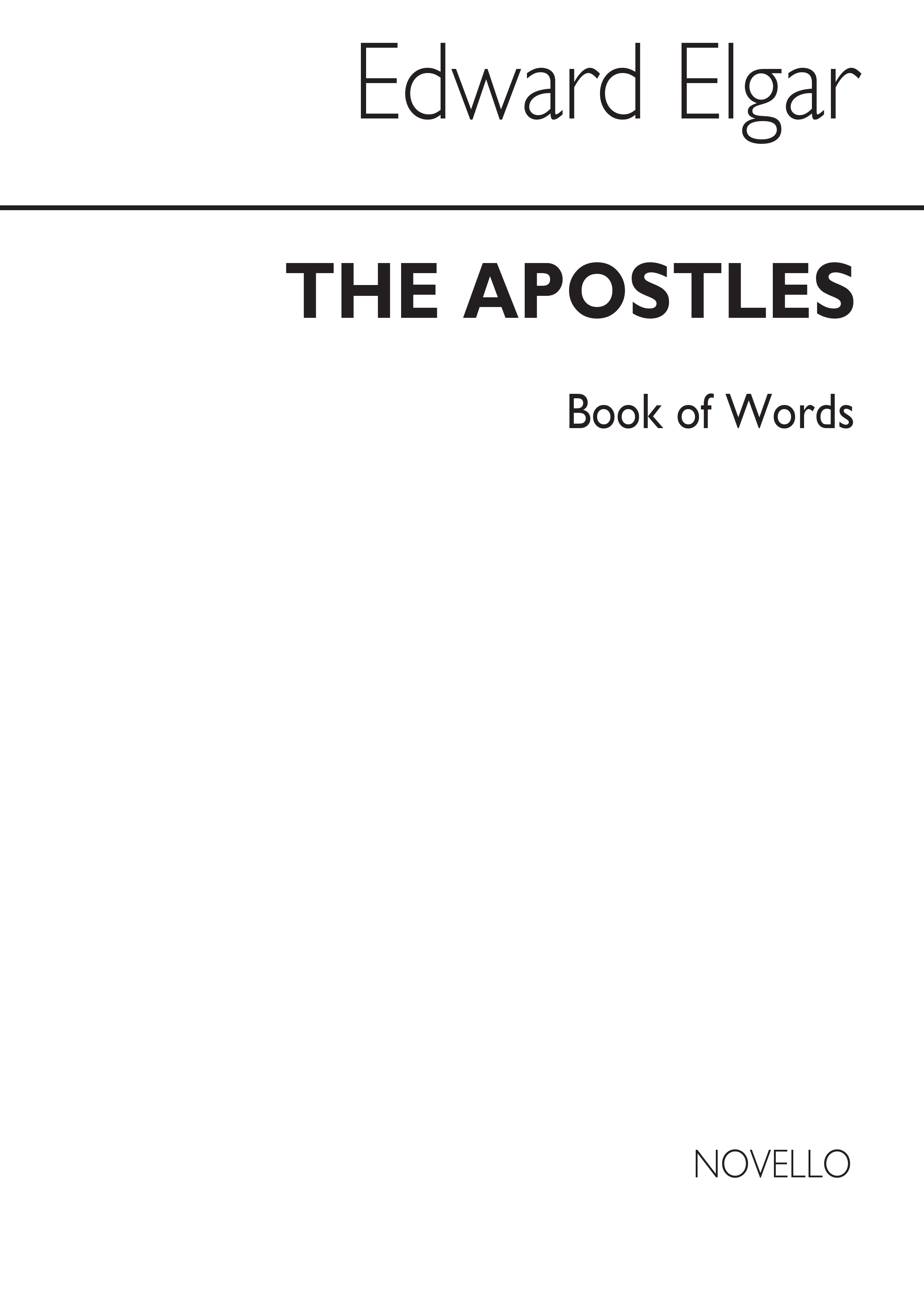 Edward Elgar: The Apostles - Words With Analytical Notes: Reference