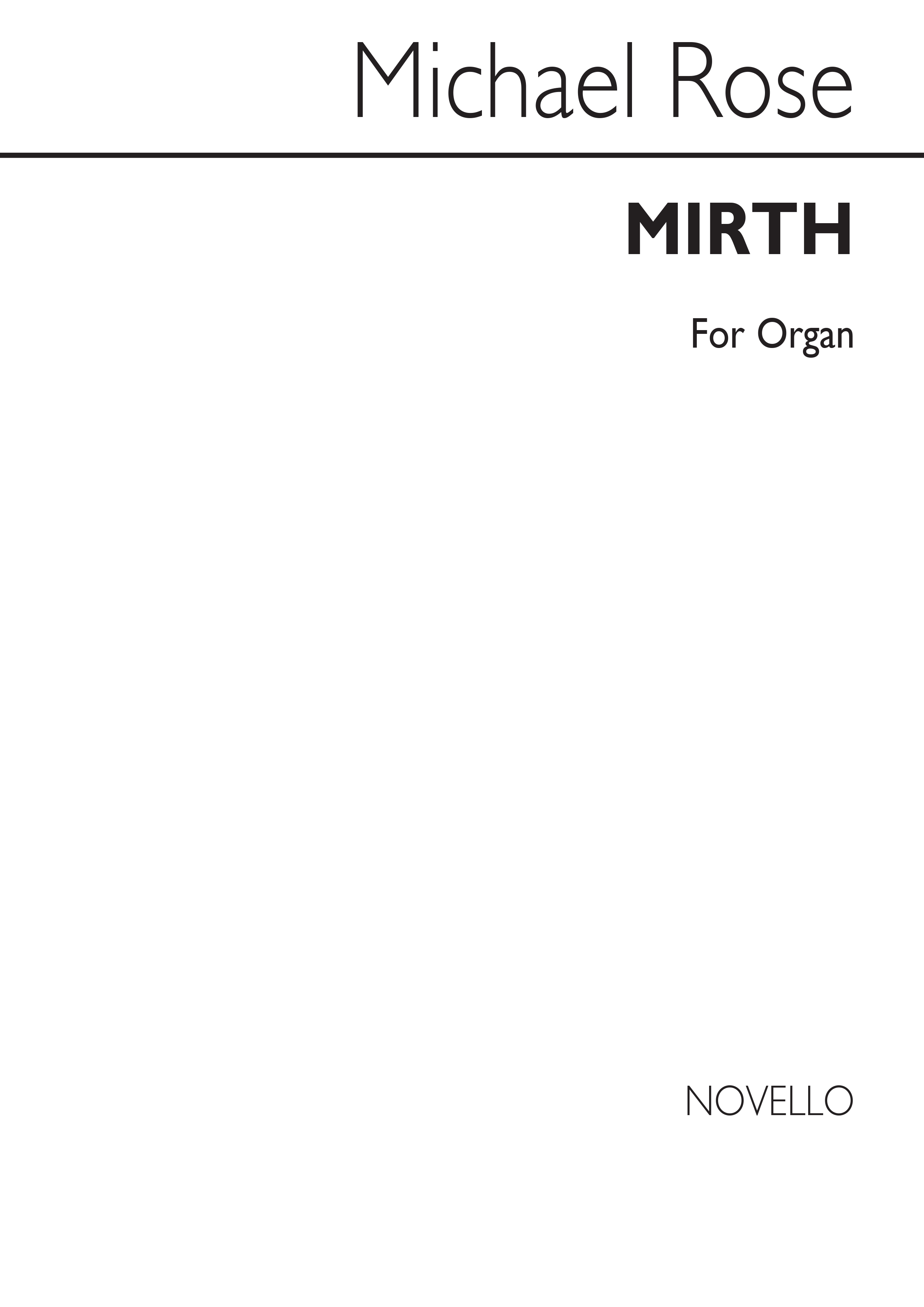 Michael Rose: Mirth for Unison Voices: Unison Voices: Vocal Score