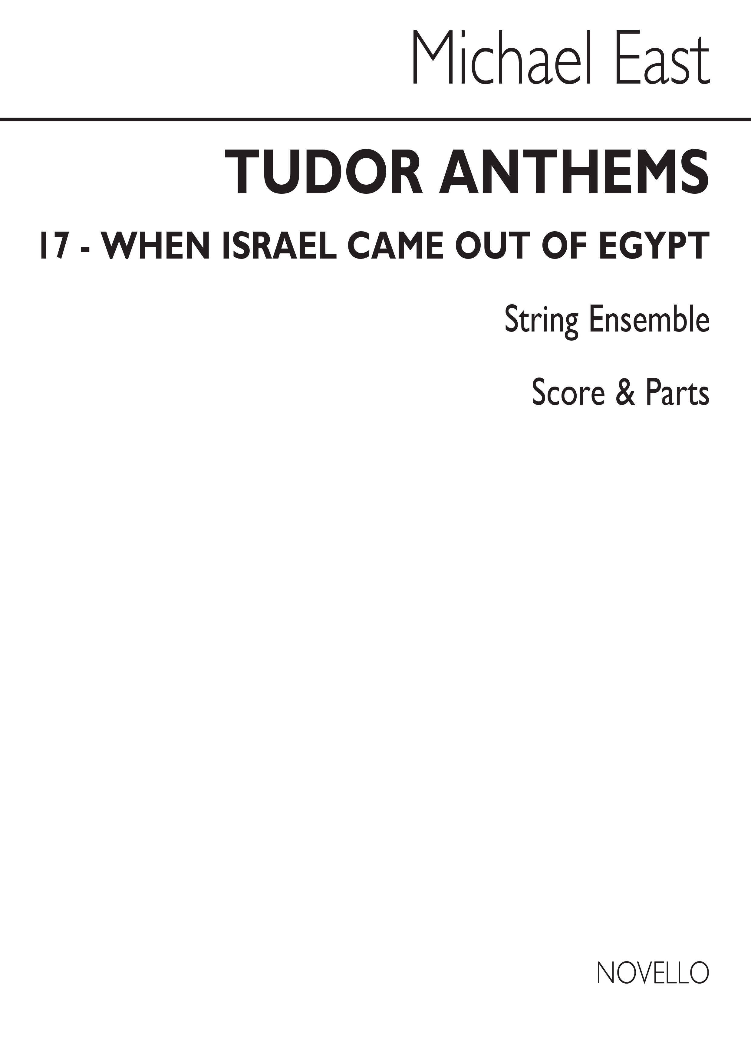 Michael East: When Israel Came Out Of Egypt: String Ensemble: Score and Parts