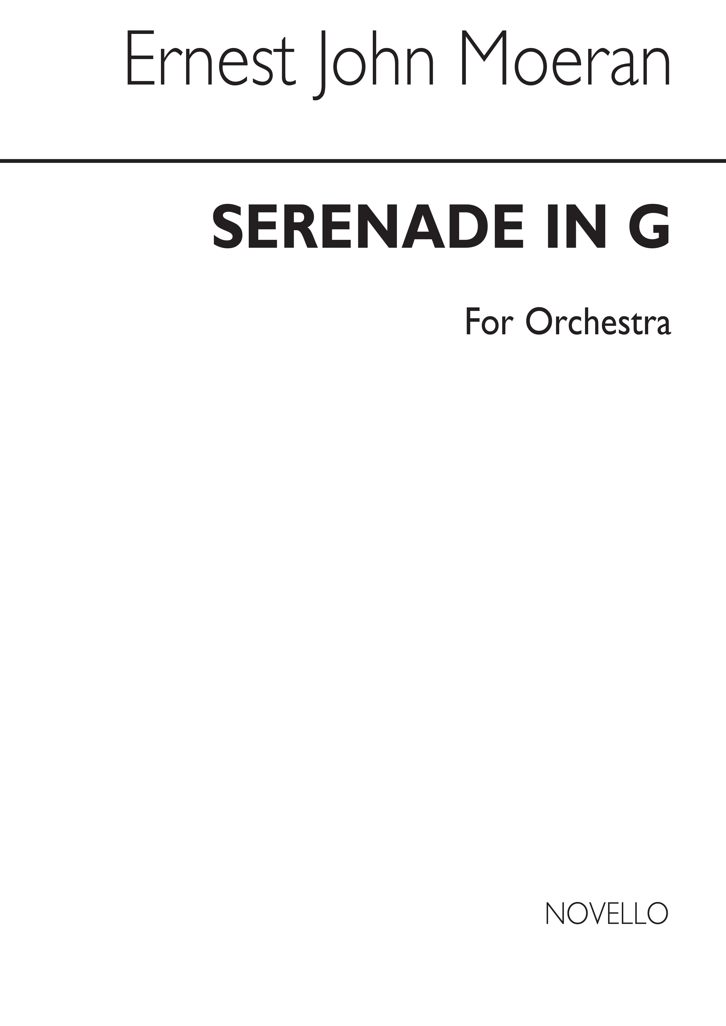 E.J. Moeran: Moeran Serenade In G For Orchestra: Orchestra: Score