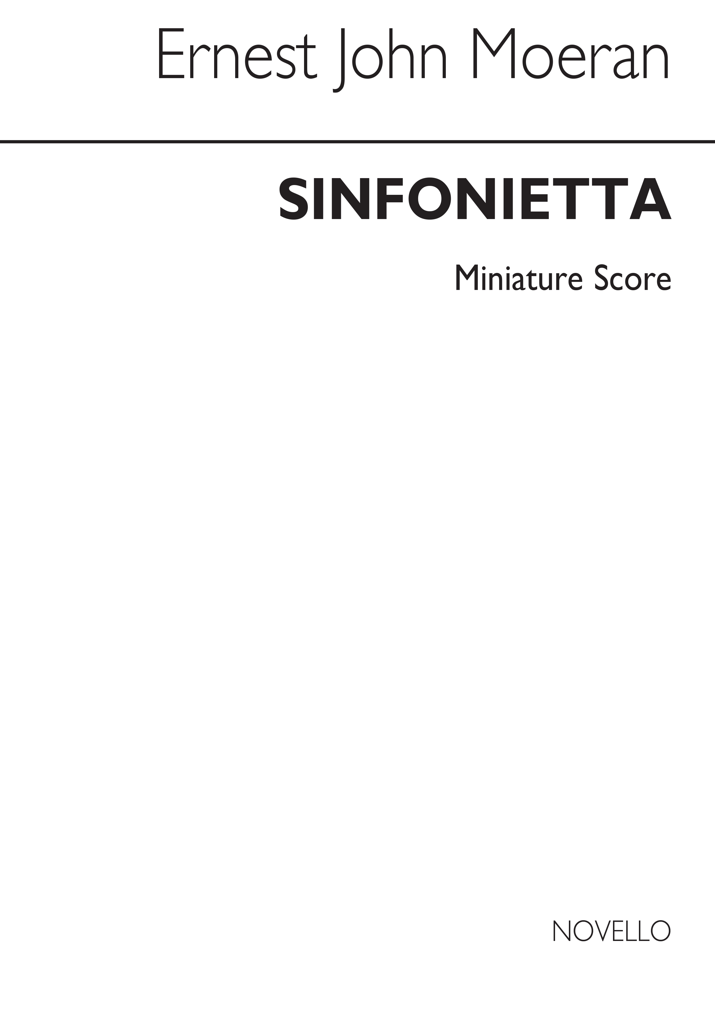 E.J. Moeran: Sinfonietta (Miniature Score): Orchestra: Miniature Score