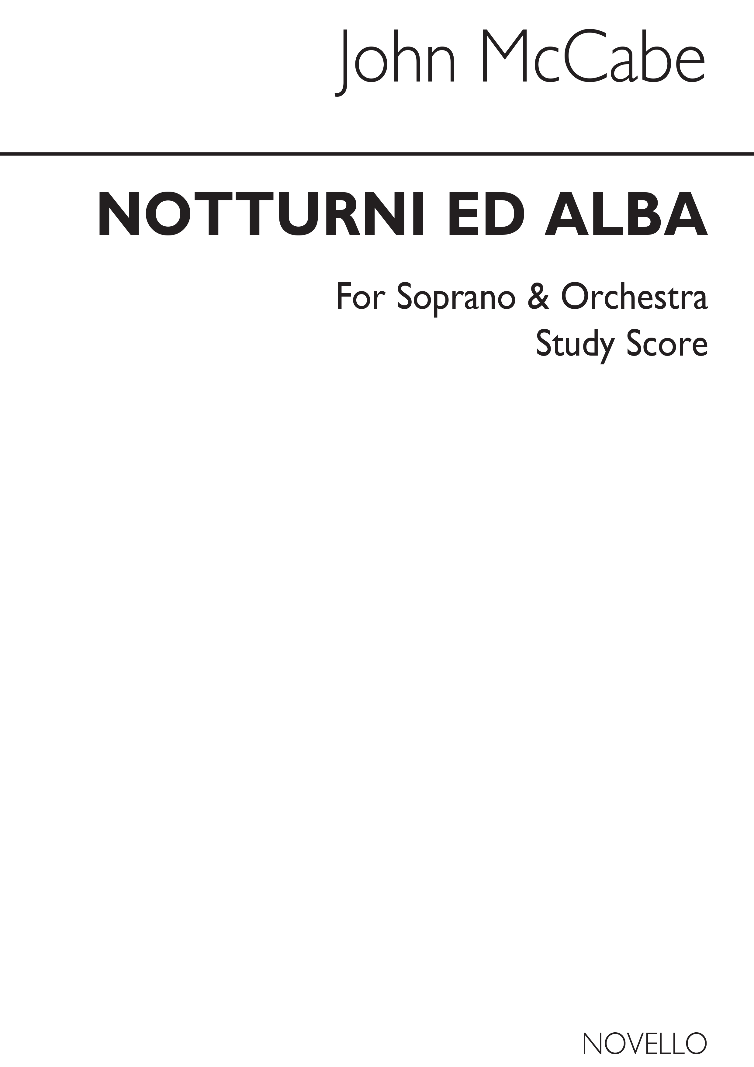 John McCabe: Notturni: Soprano: Study Score