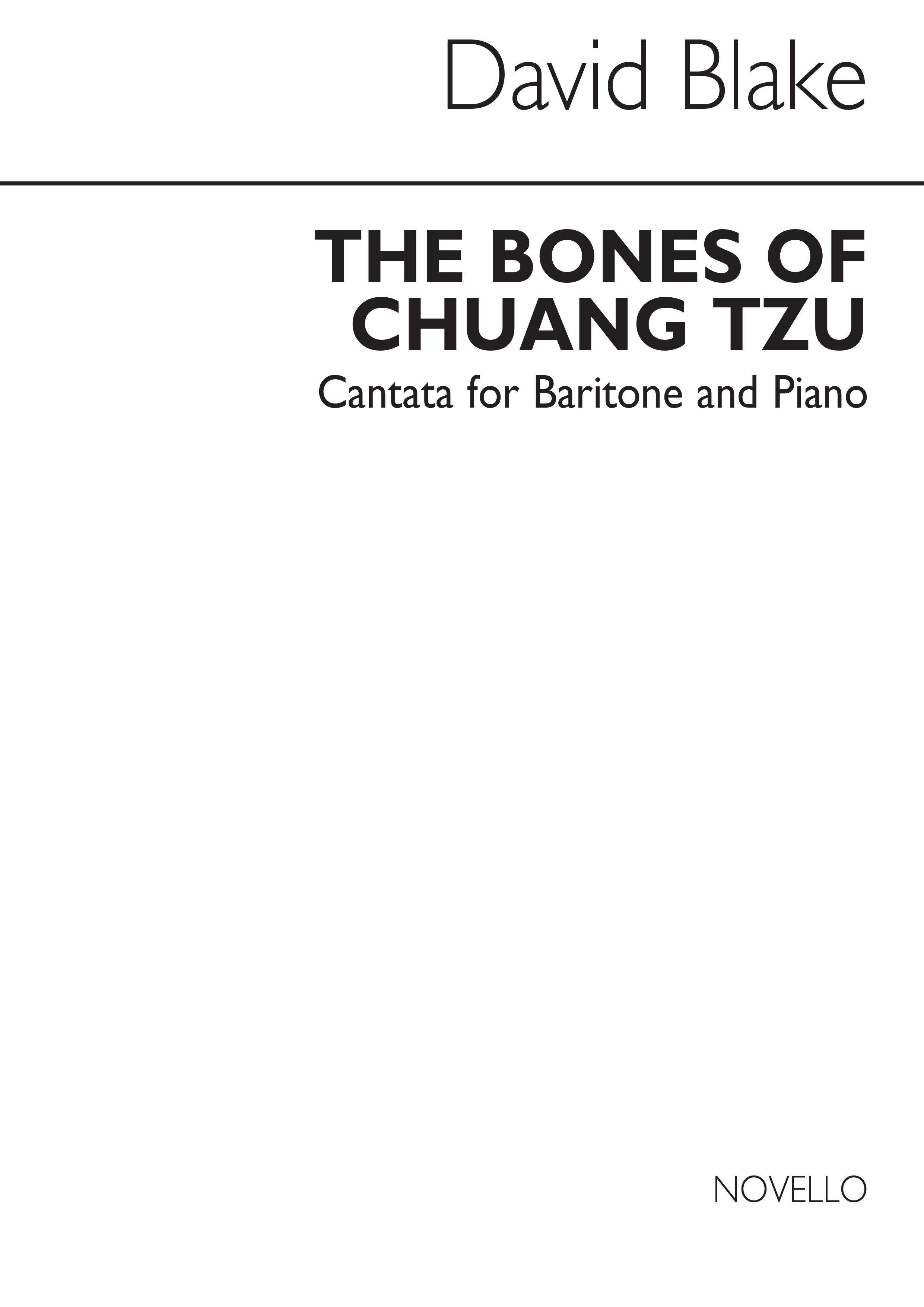 David Blake: Bones Of Chuang Tzu: Baritone Voice: Instrumental Work