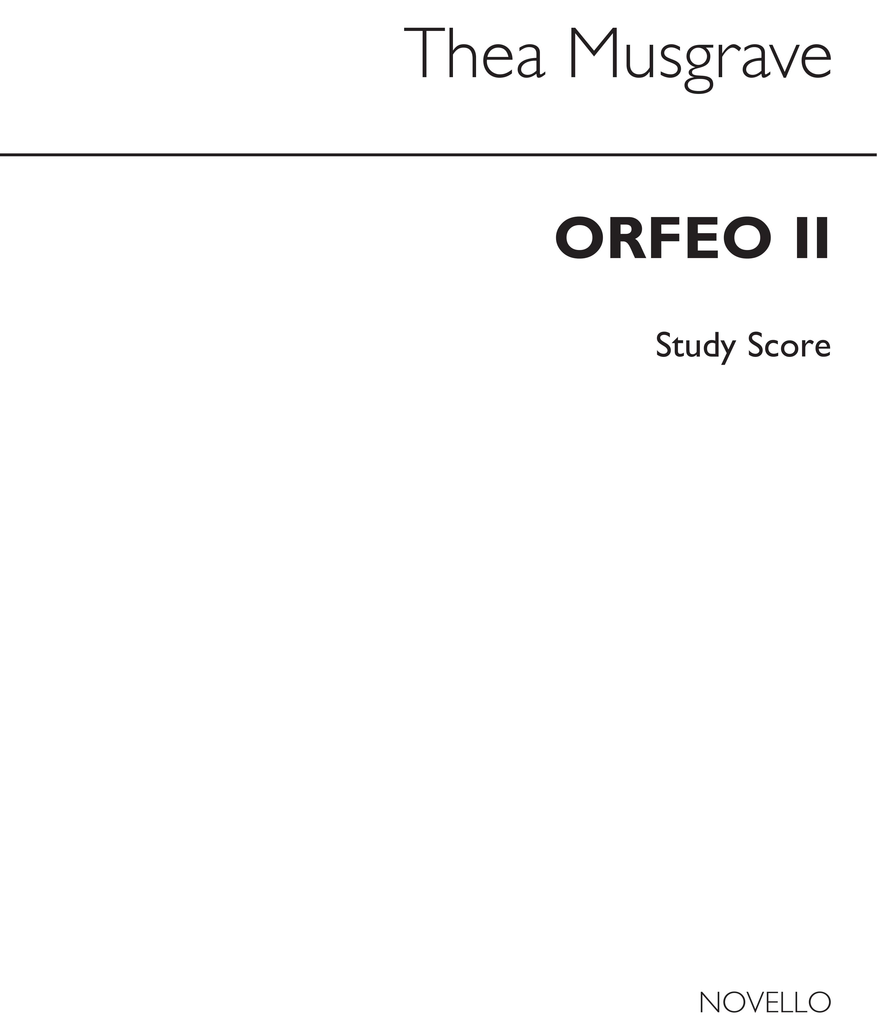 Thea Musgrave: Orfeo II: Flute: Study Score