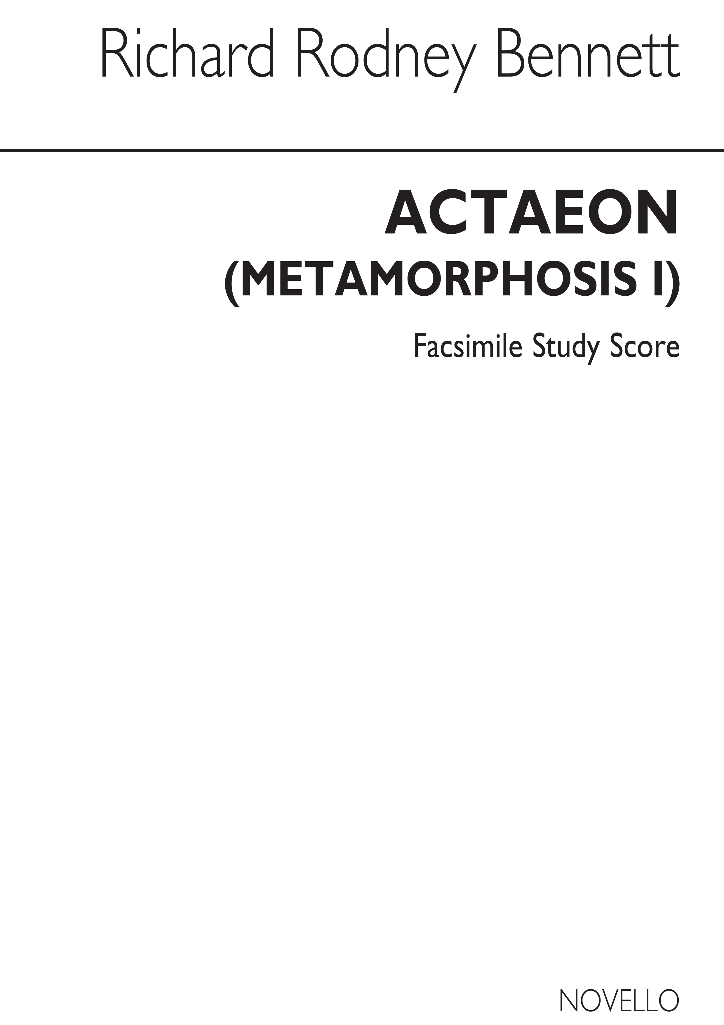 Richard Rodney Bennett: Actaeon (Metamorphosis I): French Horn: Study Score