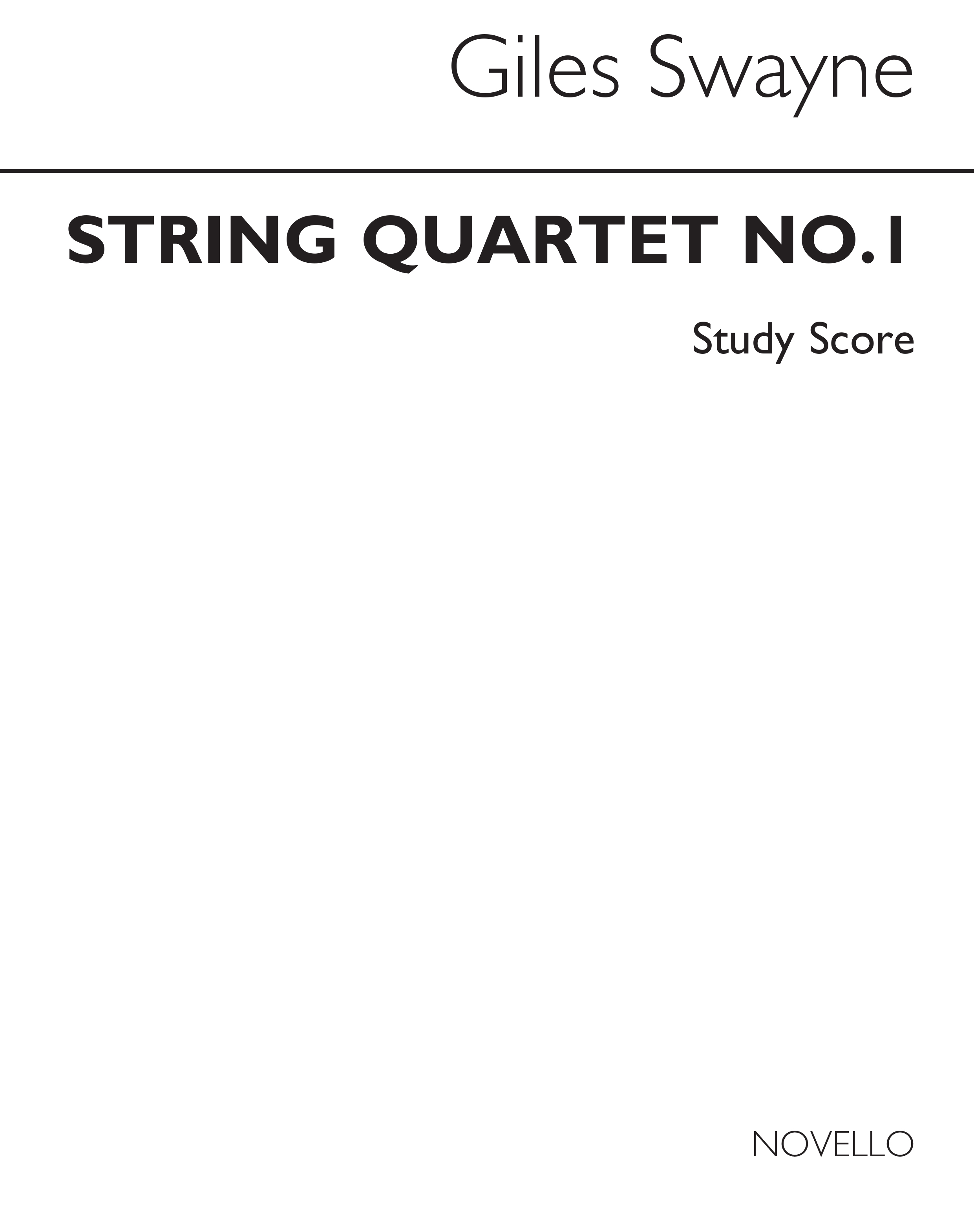 Giles Swayne: String Quartet 1 (Miniature Score): String Quartet: Miniature