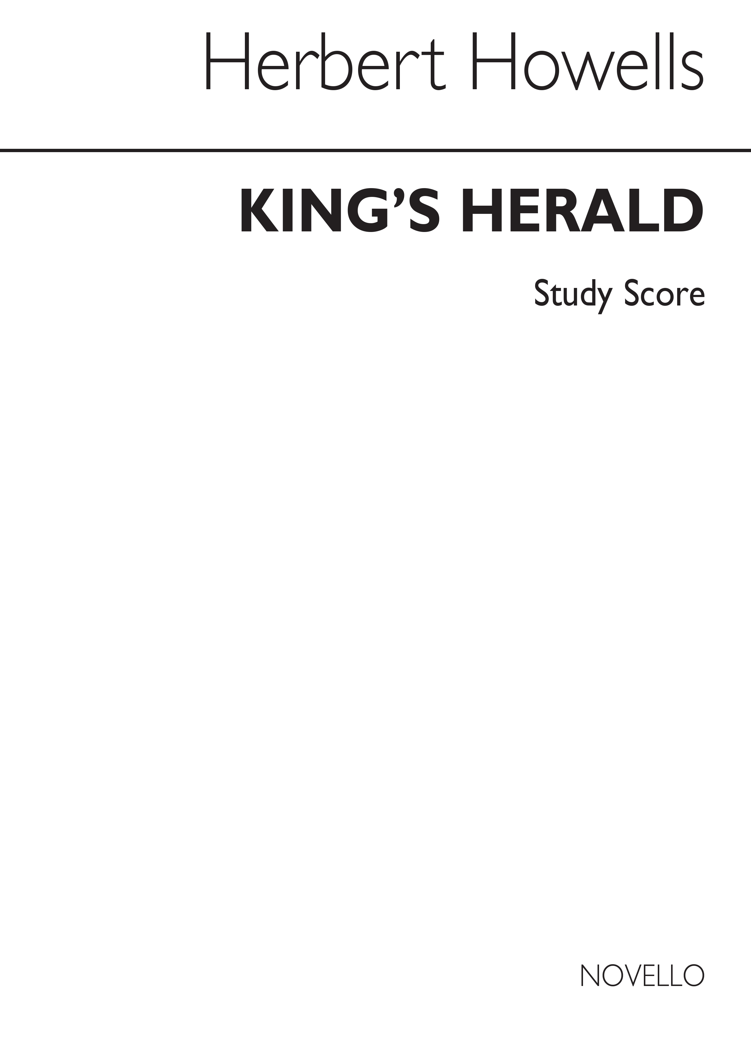 Herbert Howells: The King's Herald: Orchestra: Study Score