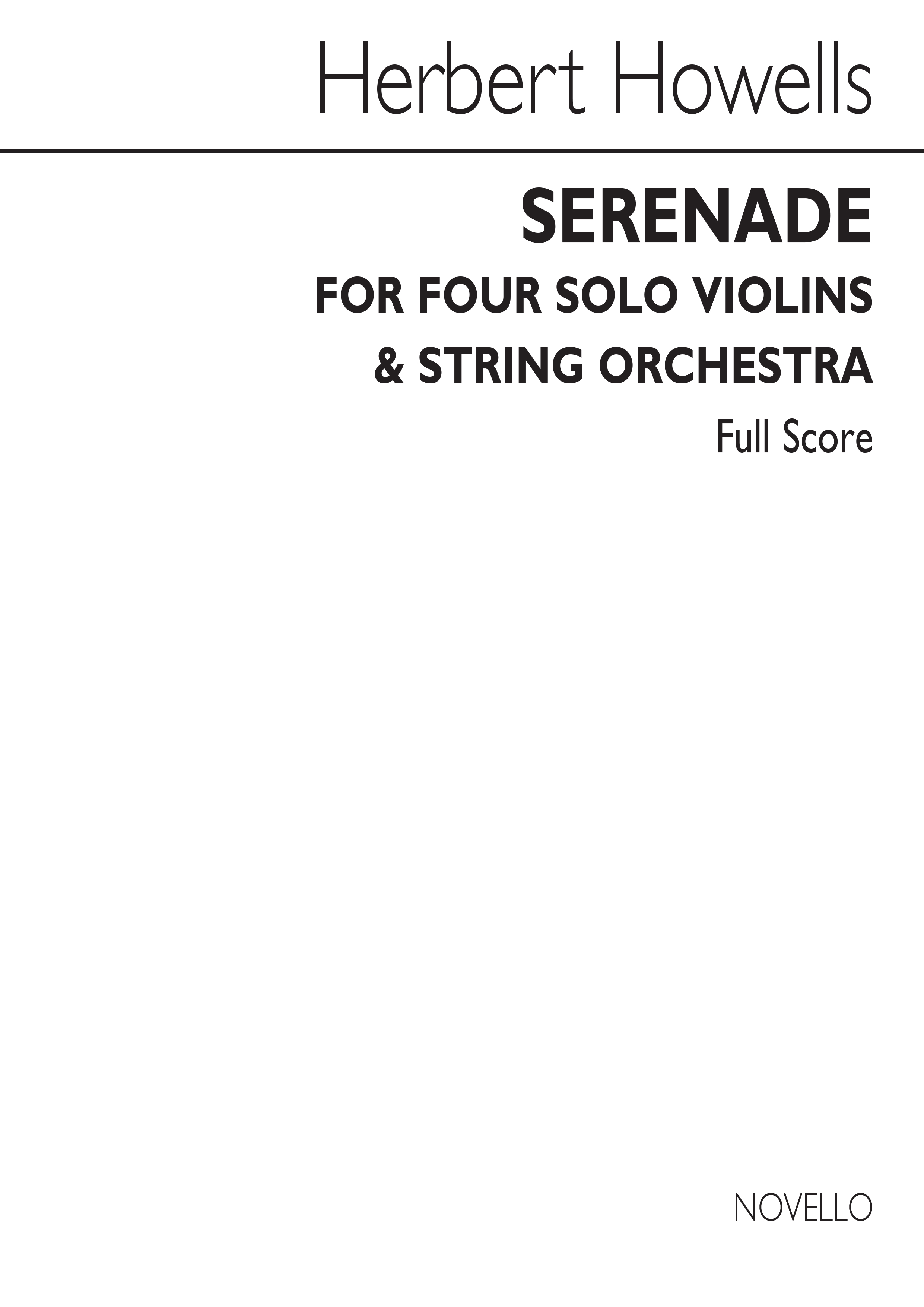 Herbert Howells: Serenade For 4 Solo Violins & String Orchestra: String
