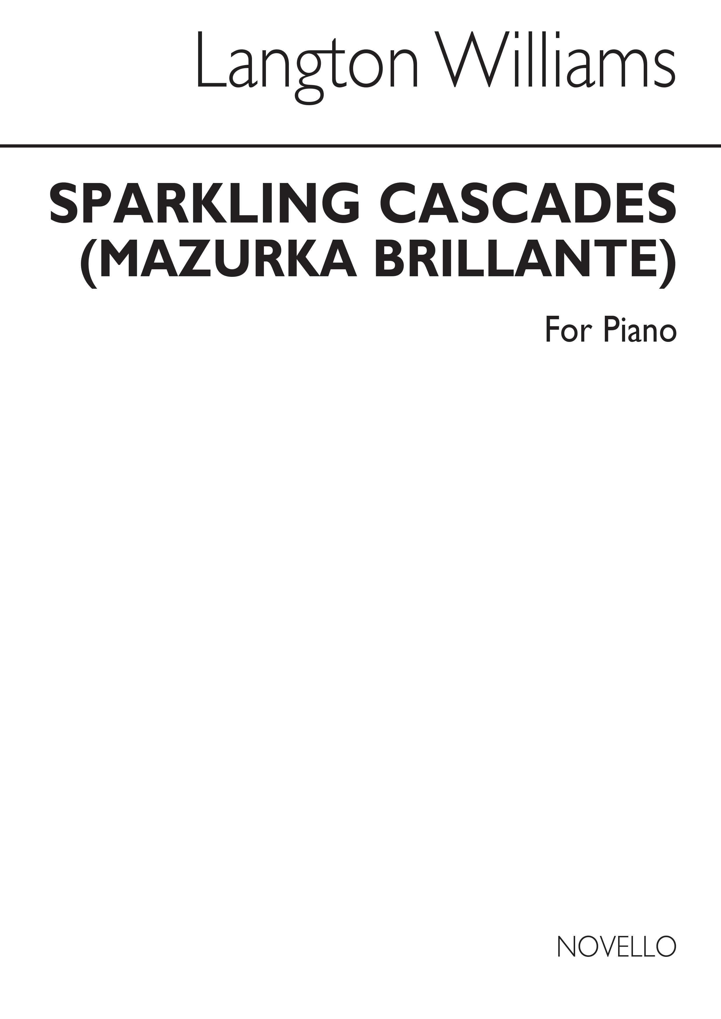 William: Williams Sparkling Cascades Piano: Piano: Vocal Score
