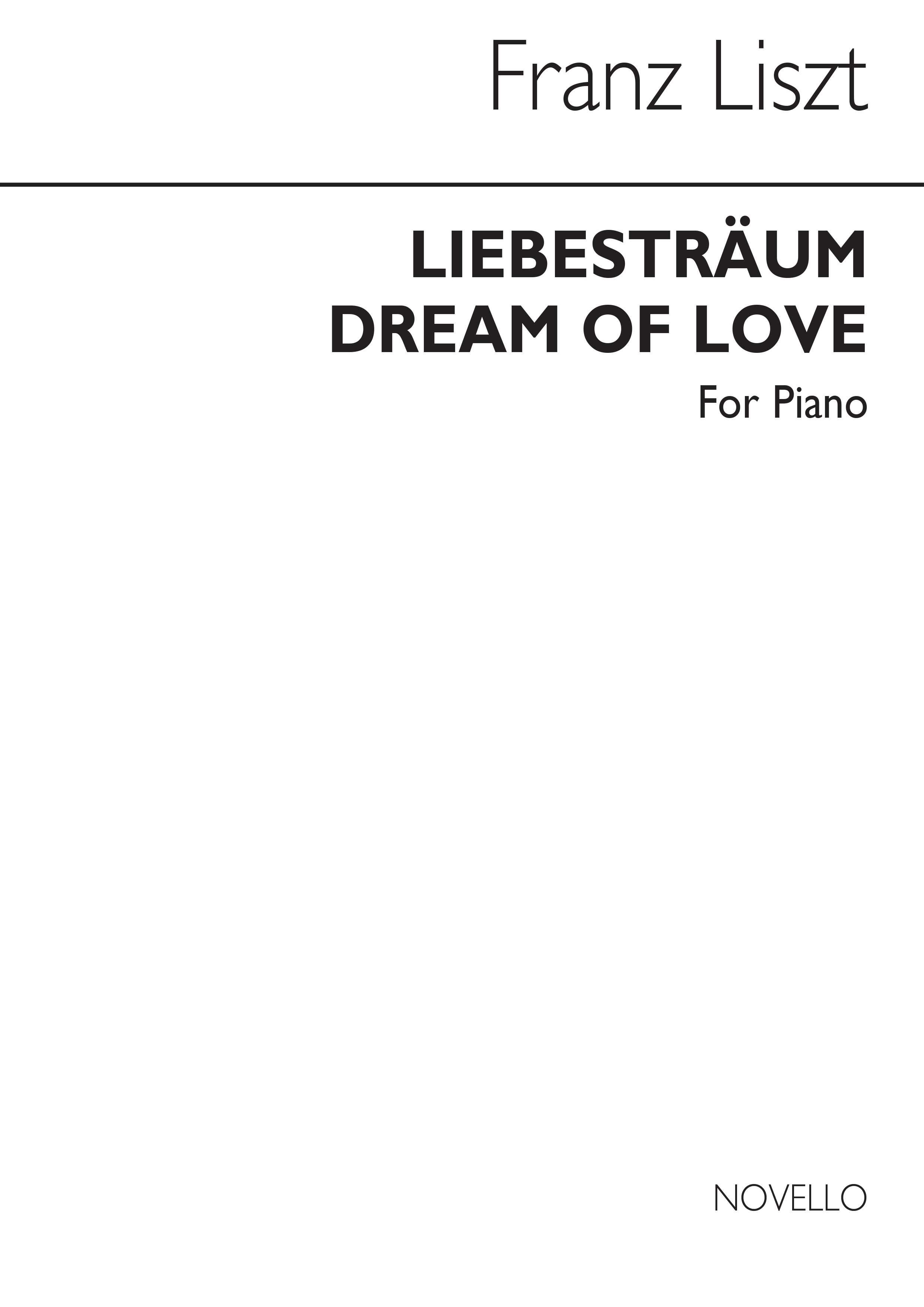 Franz Liszt: Liszt Dream Of Love Simplified Piano: Piano: Instrumental Work