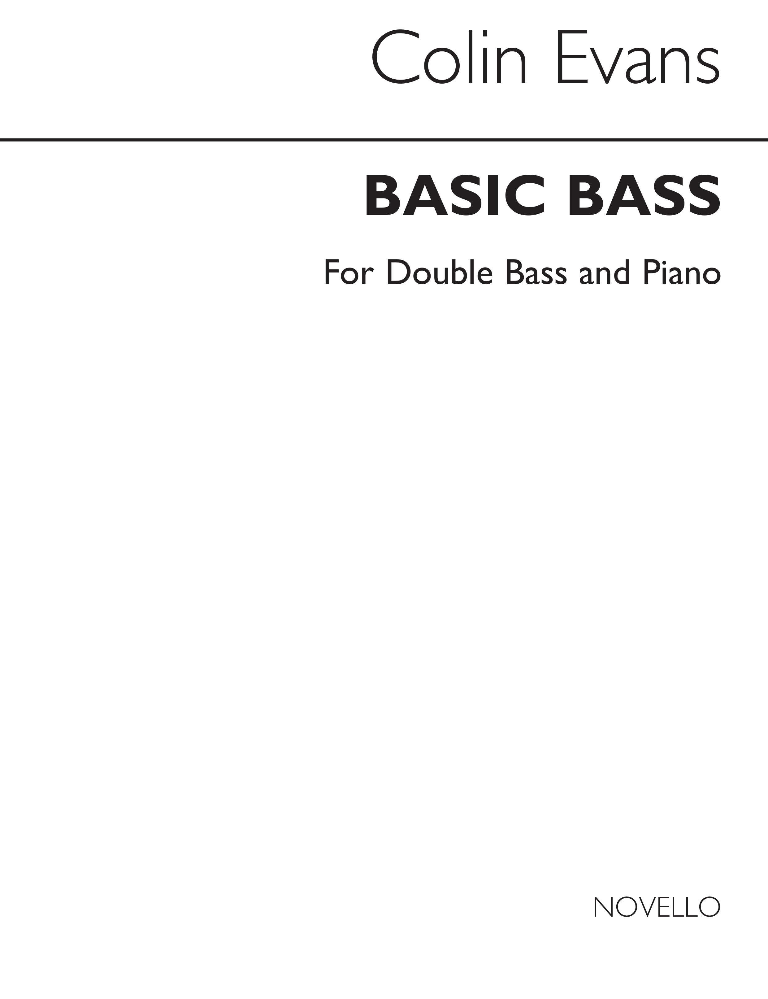 Colin Evans: Basic Bass: Double Bass: Instrumental Album