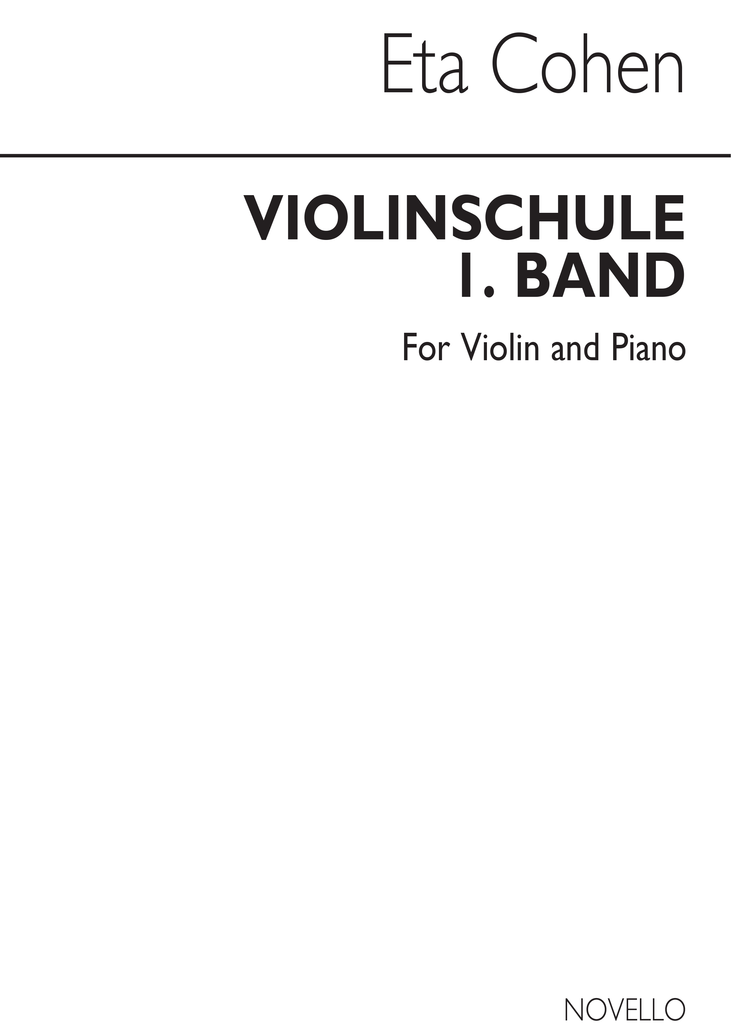 Eta Cohen: Violin Method Book 1 (German) Piano: Piano: Instrumental Tutor