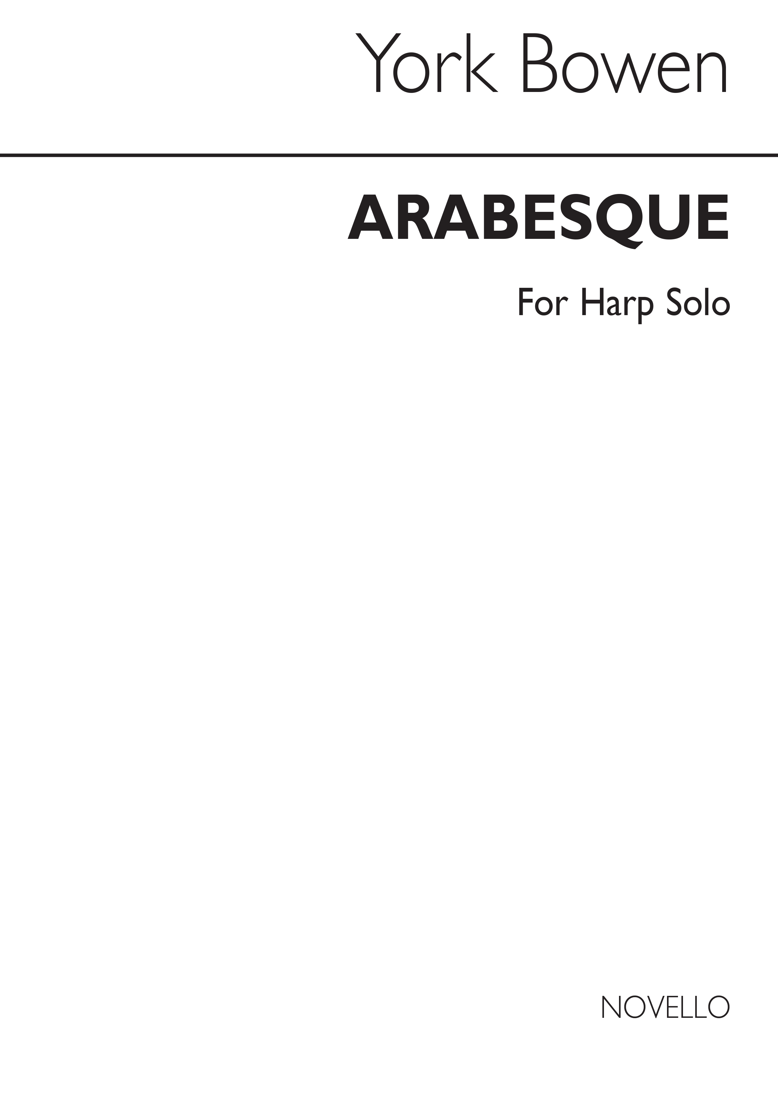 York Bowen: Arabesque For Harp: Harp: Instrumental Work