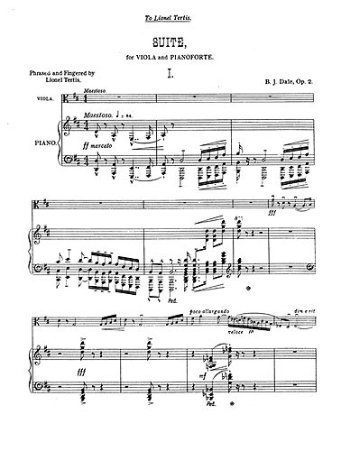 Benjamin Dale: Suite Op.2: Viola: Instrumental Work