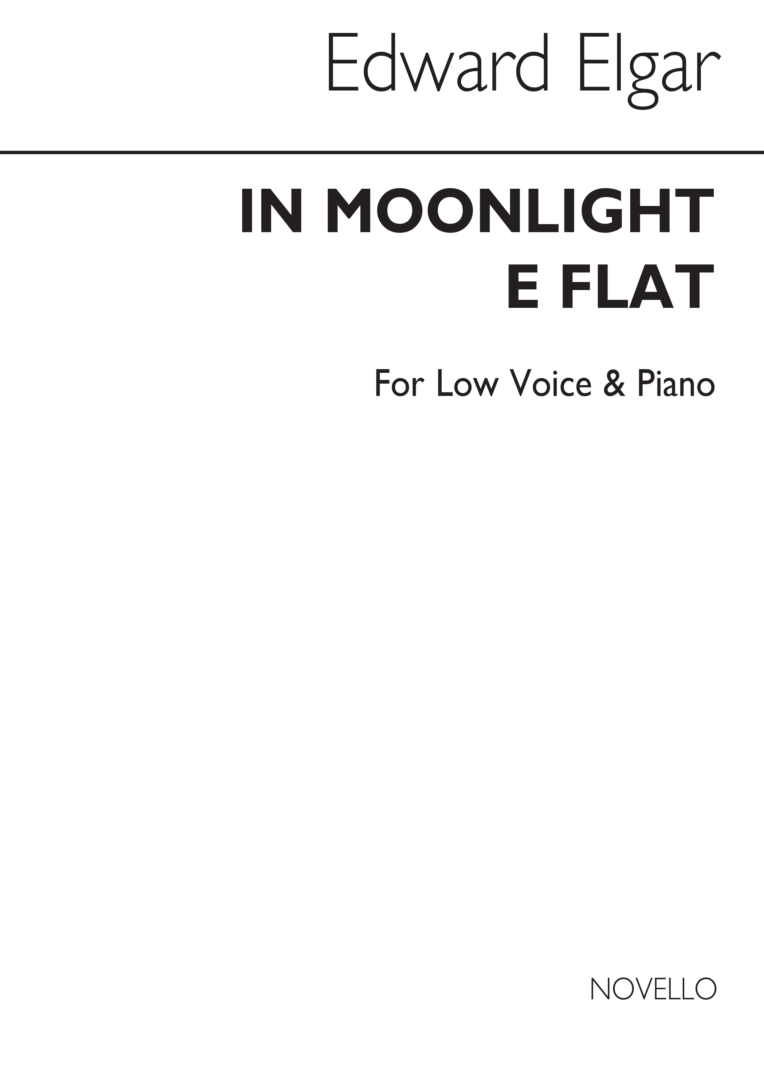 Edward Elgar: In Moonlight In Eb: Low Voice: Vocal Work