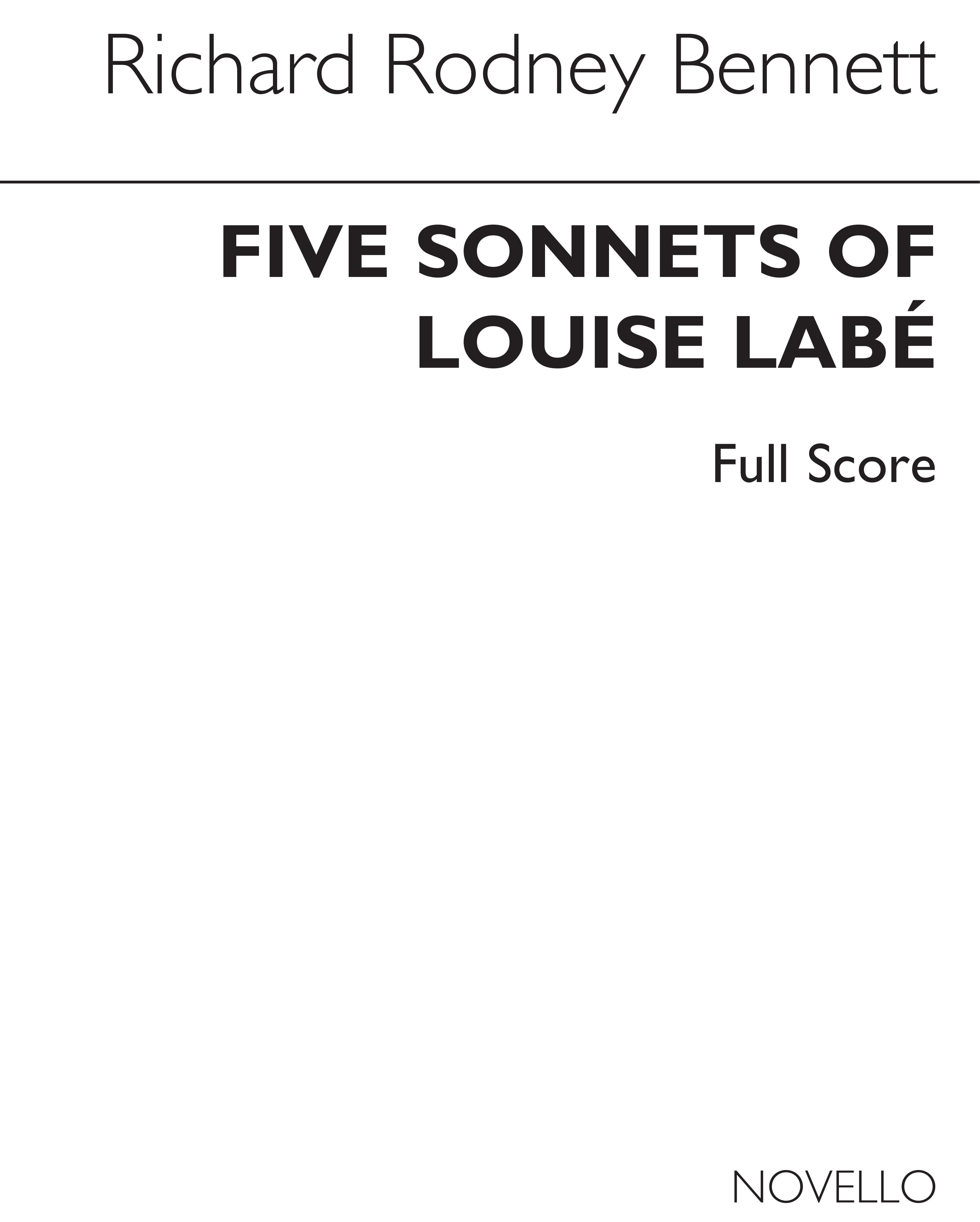 Richard Rodney Bennett: Five Sonnets For Louise Labe: Soprano: Instrumental Work