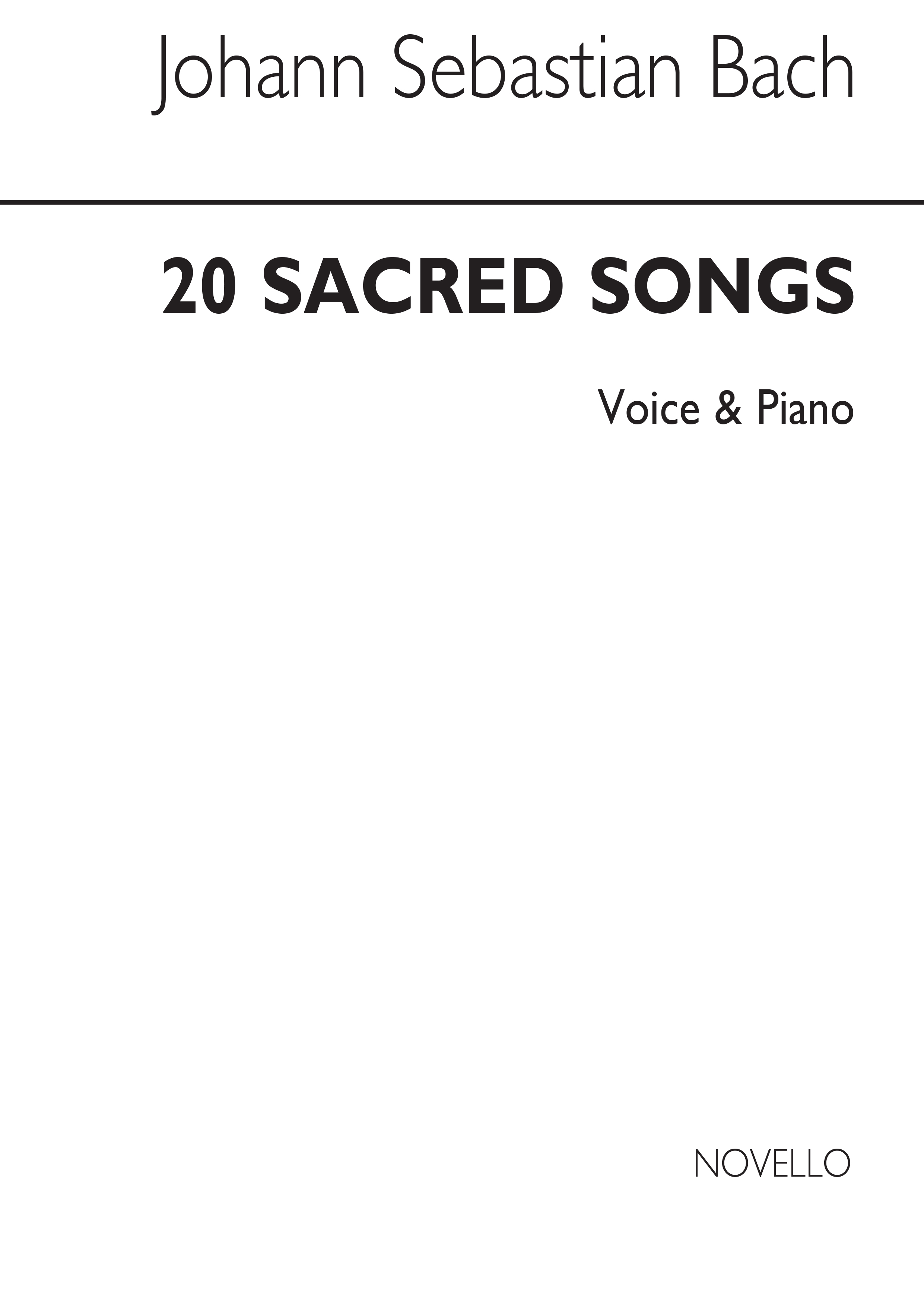 Johann Sebastian Bach: 20 Sacred Songs: Voice: Vocal Album