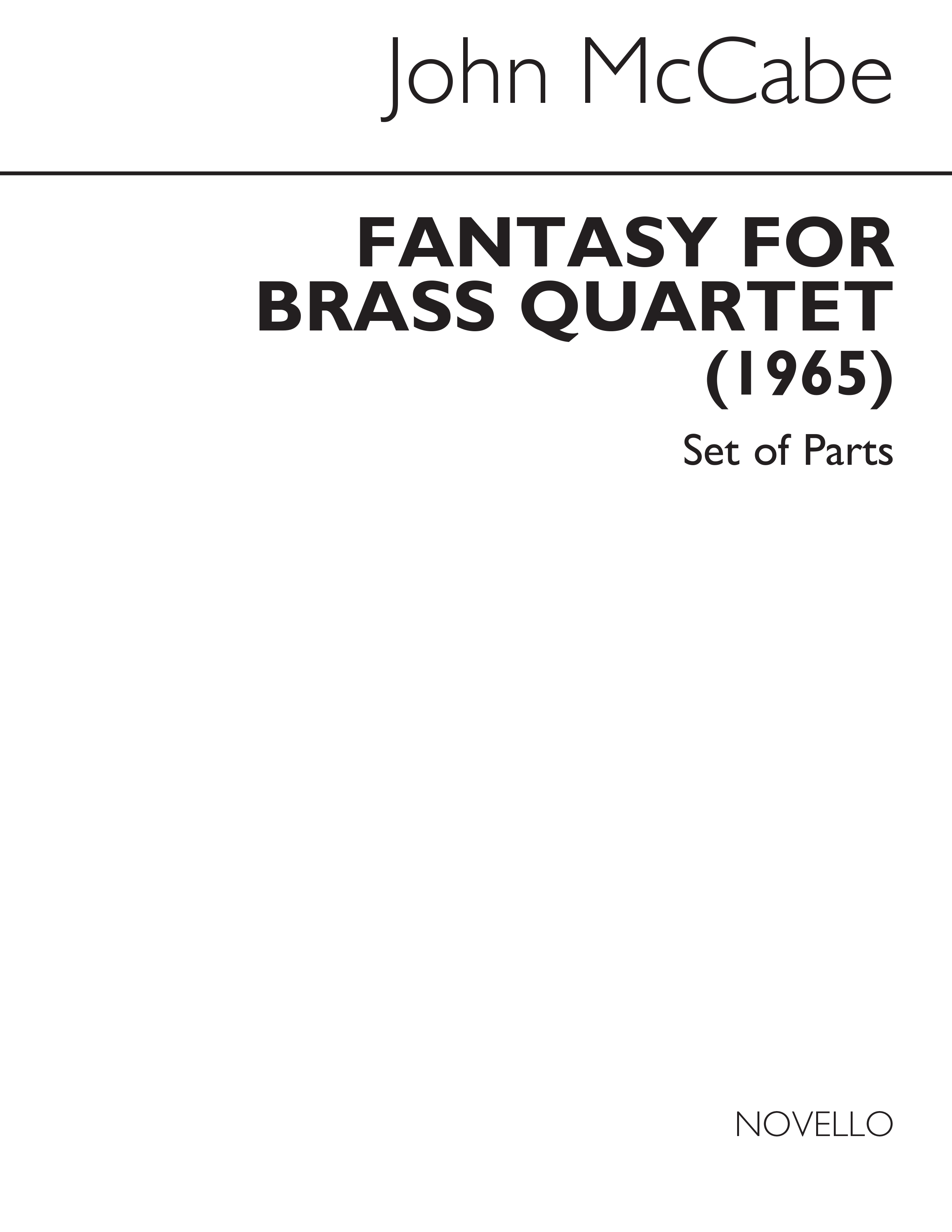 John McCabe: Fantasy For Brass Quartet Op.35 (Parts): Brass Ensemble: