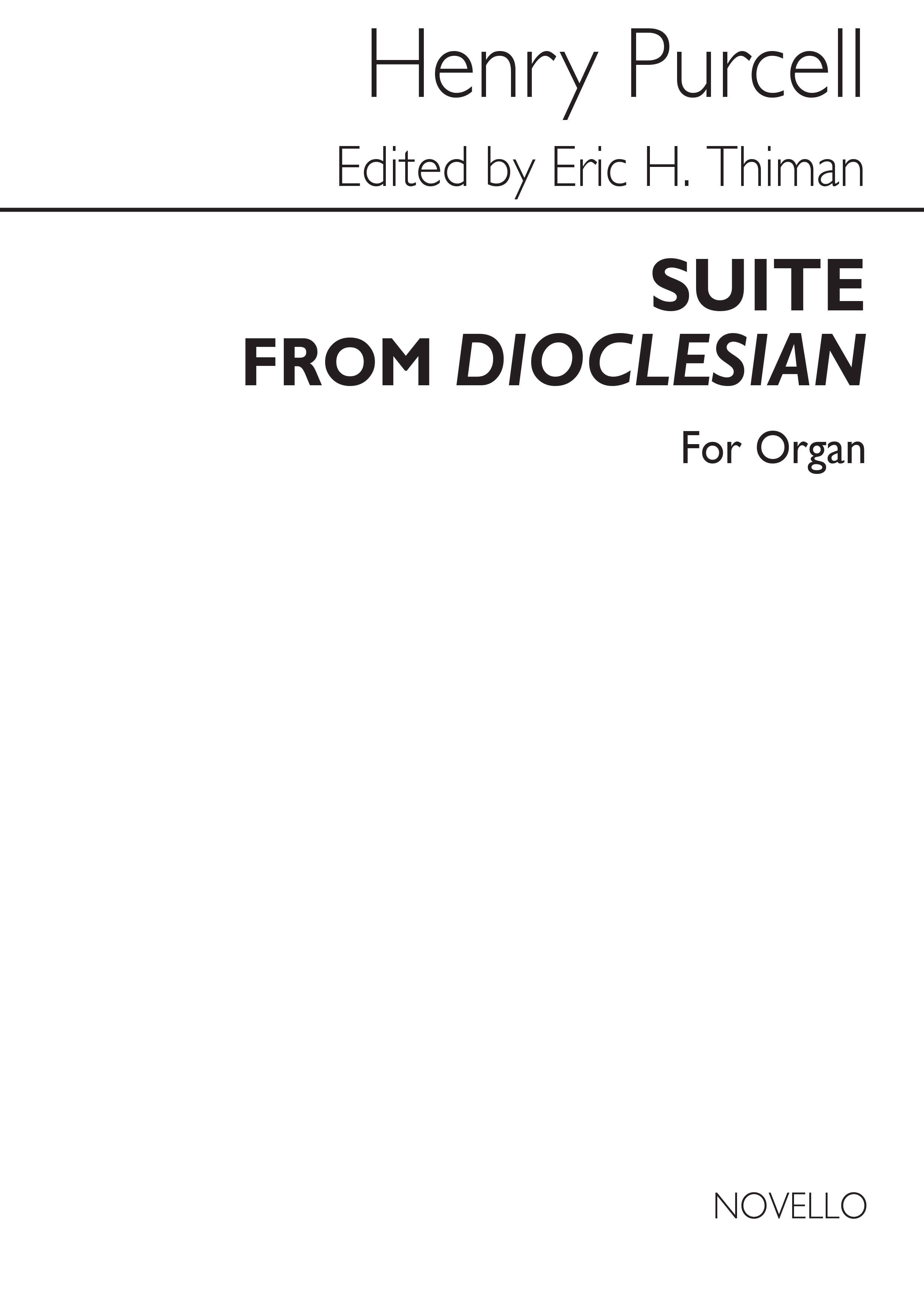 Henry Purcell: Suite From Dioclesian: Organ: Instrumental Work