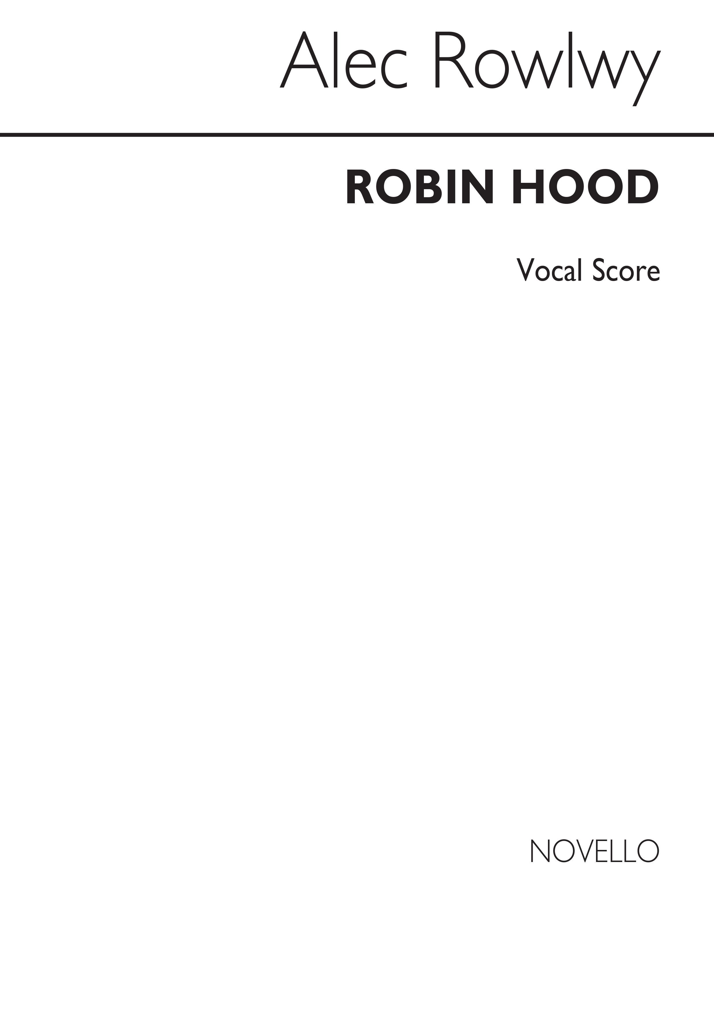 Robin Hood: Voice: Vocal Score