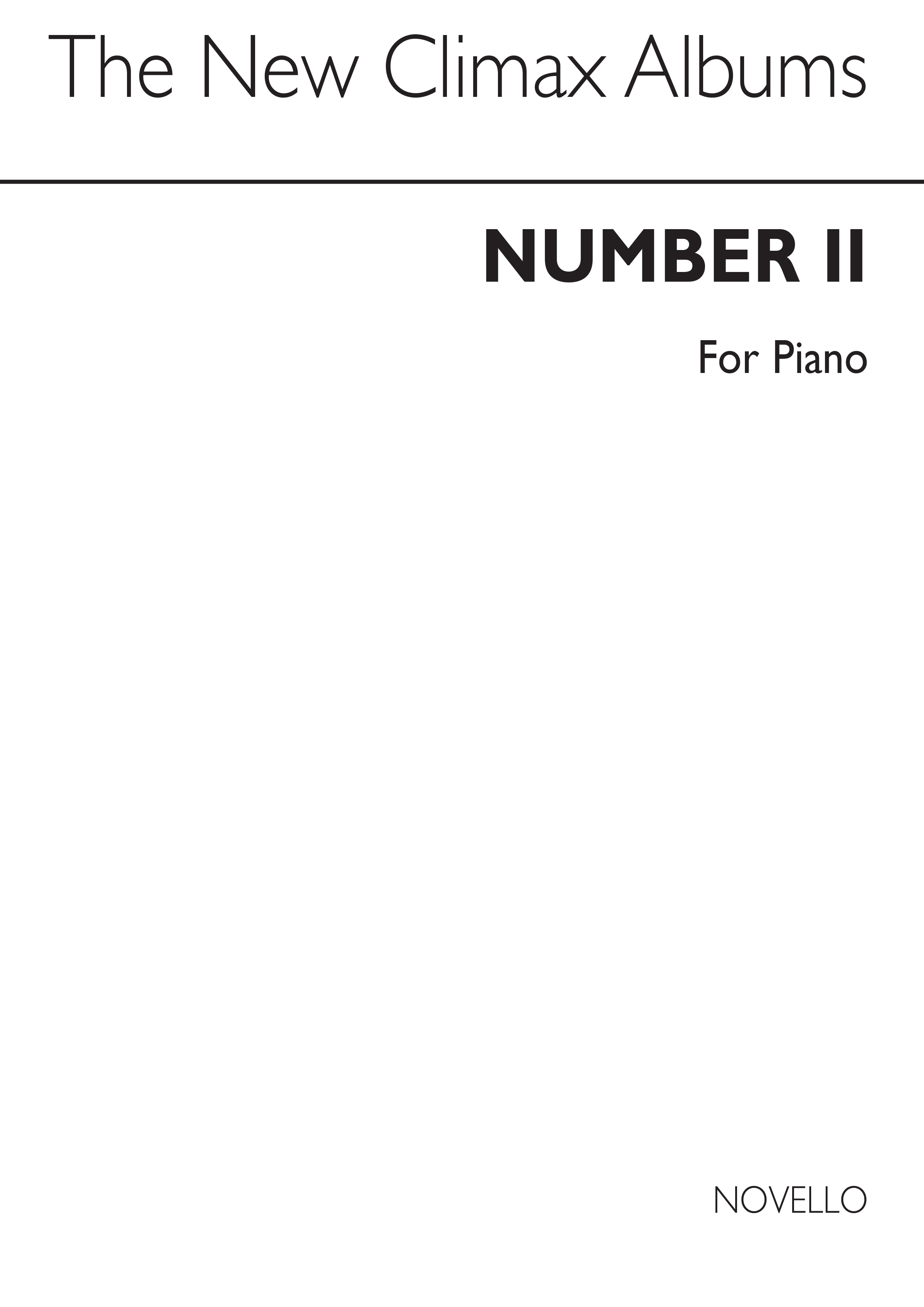 The New Climax Albums For Piano Volume 2: Piano: Instrumental Work