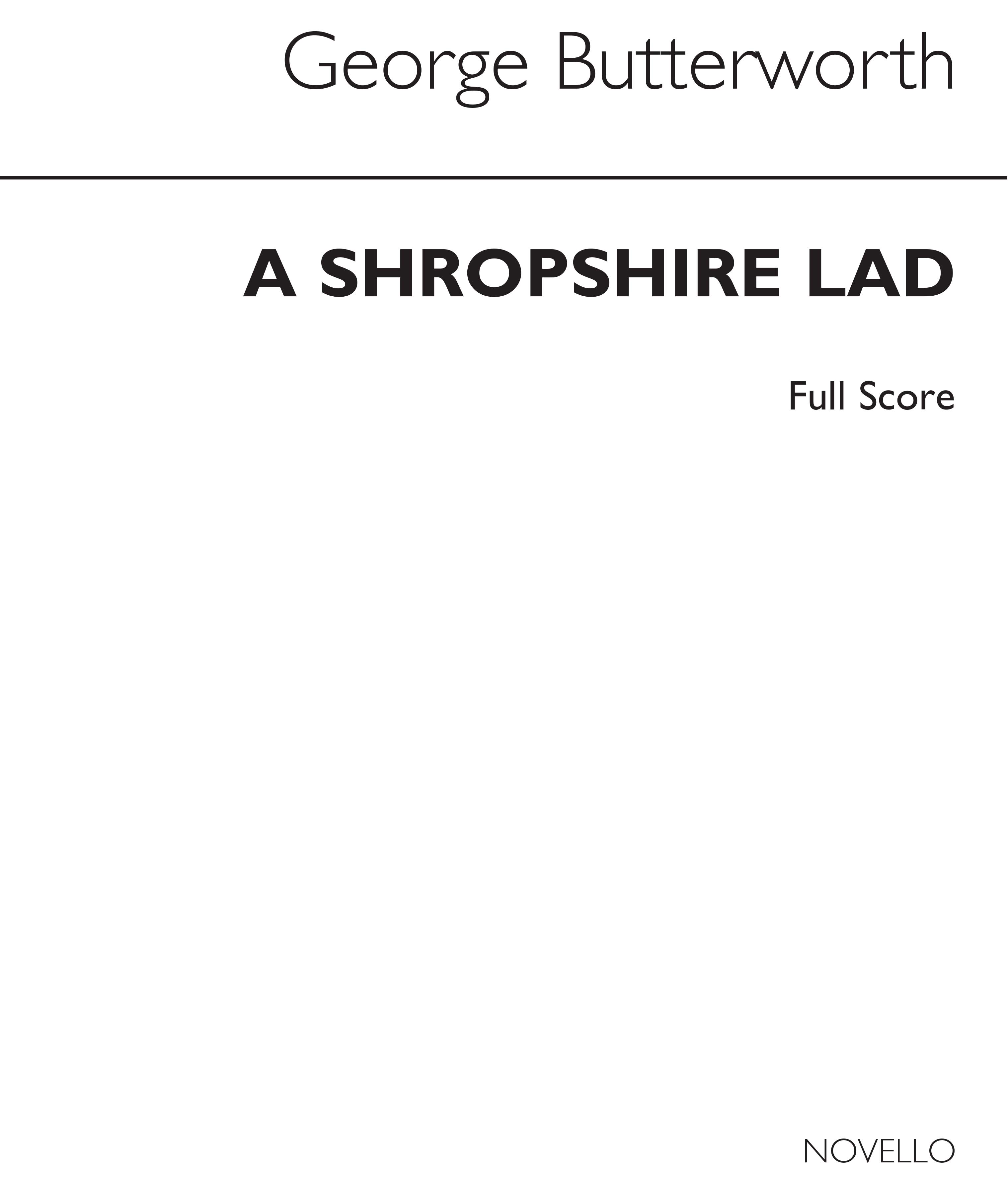 George Butterworth: A Shropshire Lad: Orchestra: Score