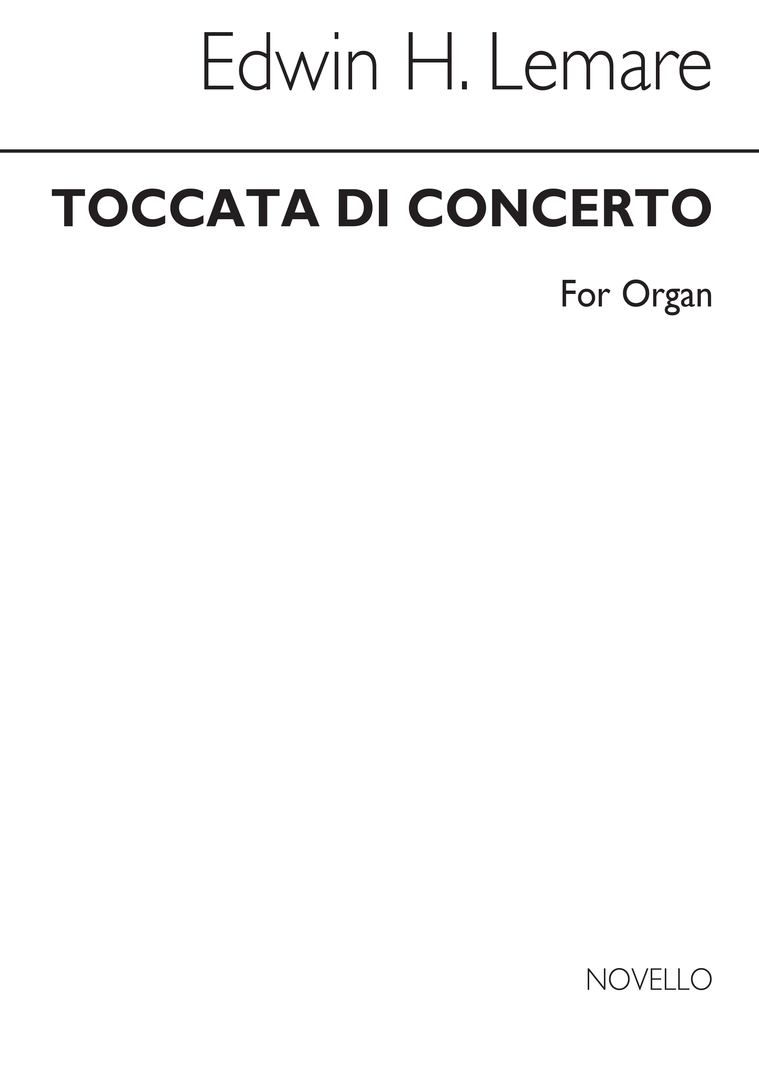 Edwin H. Lemare: Toccata Di Concerto For Organ: Organ: Instrumental Work