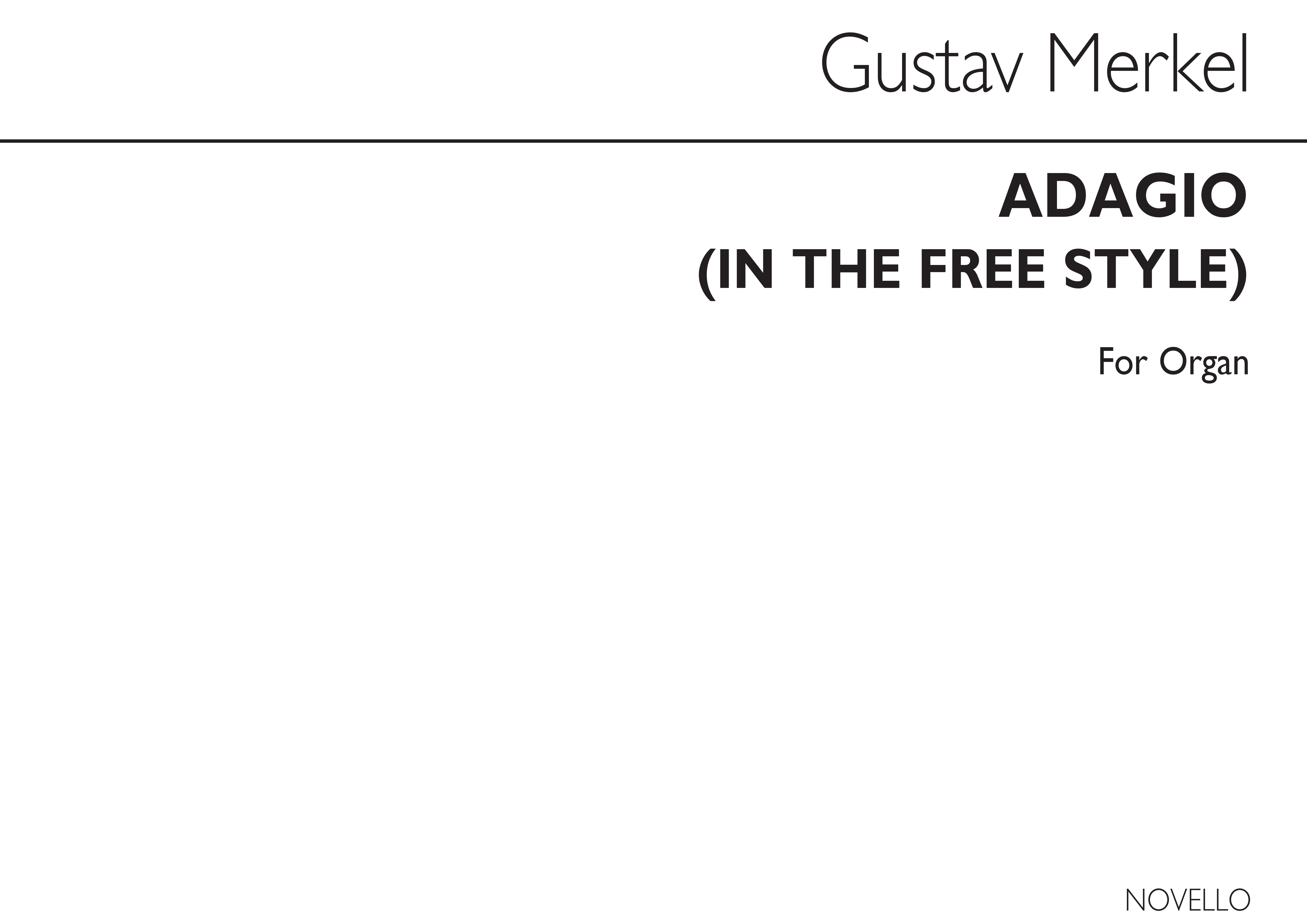 Gustav Adolf Merkel: Adagio (In Free Style) For Op.35: Organ: Instrumental Work