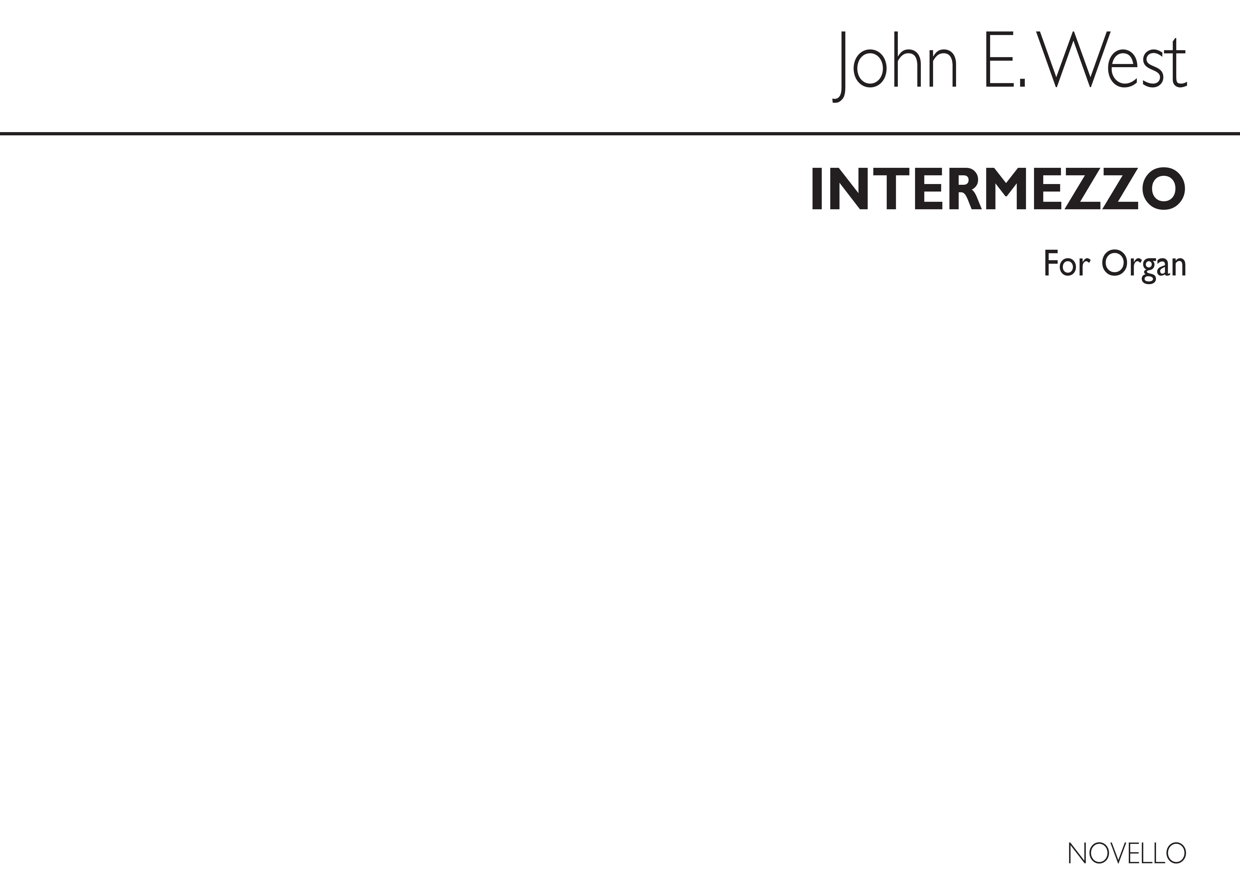 John E. West: Intermezzo (Seedtime And Harvest): Organ: Instrumental Work