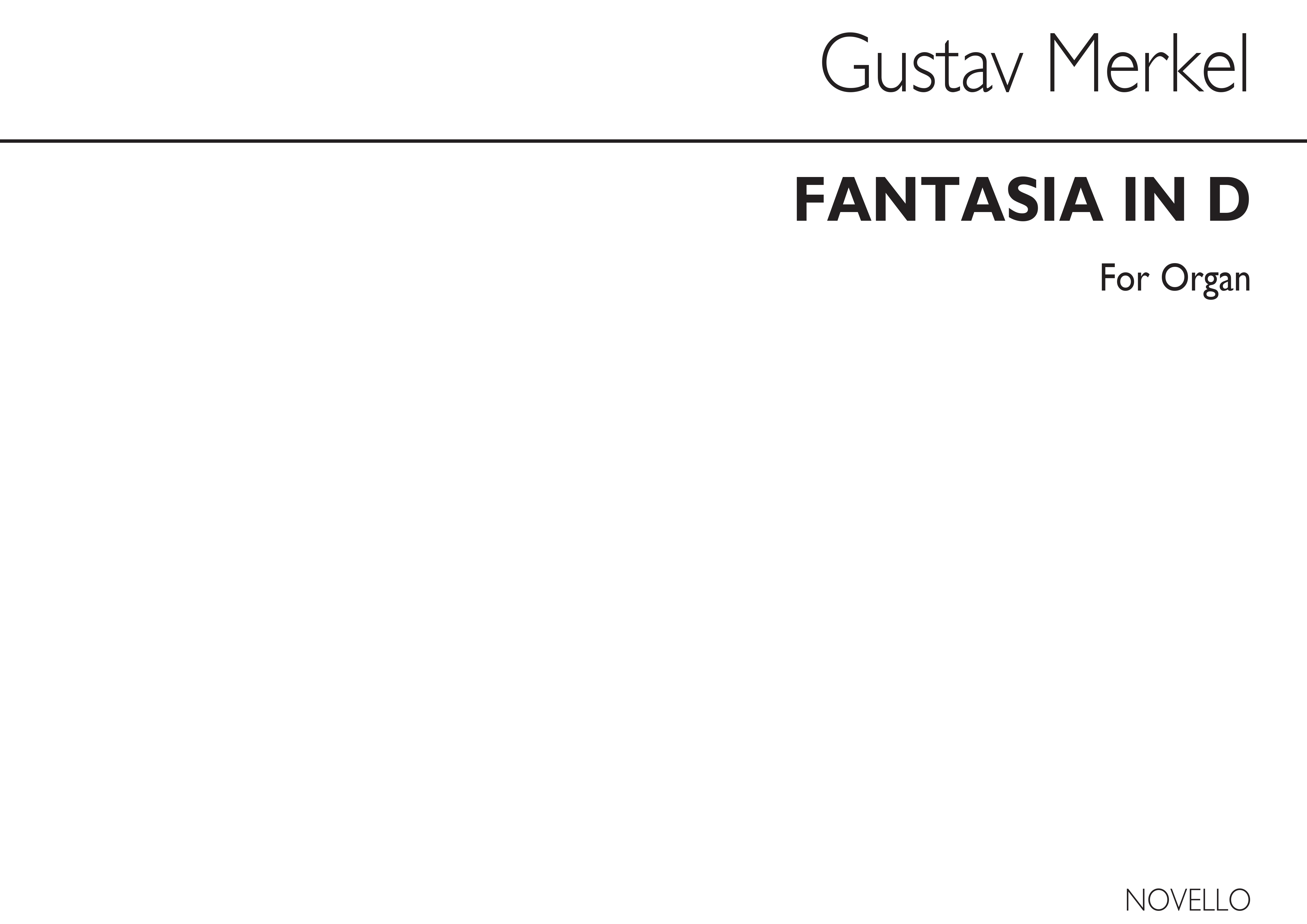 Gustav Adolf Merkel: Fantasia No.5 In D Minor For Op.176: Organ: Instrumental