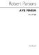 Robert Parsons: Ave Maria: SATB: Vocal Score