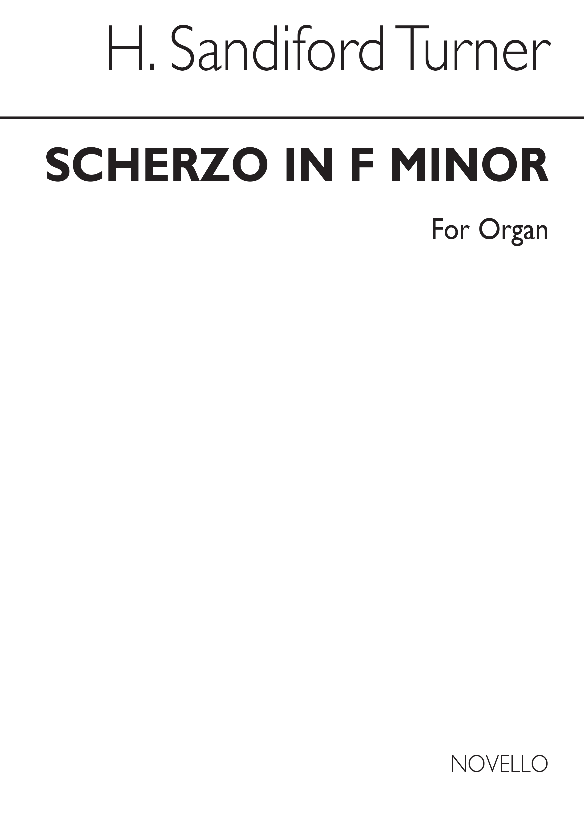 Harry Sandiford Turner: Scherzo In F Minor: Organ: Instrumental Work