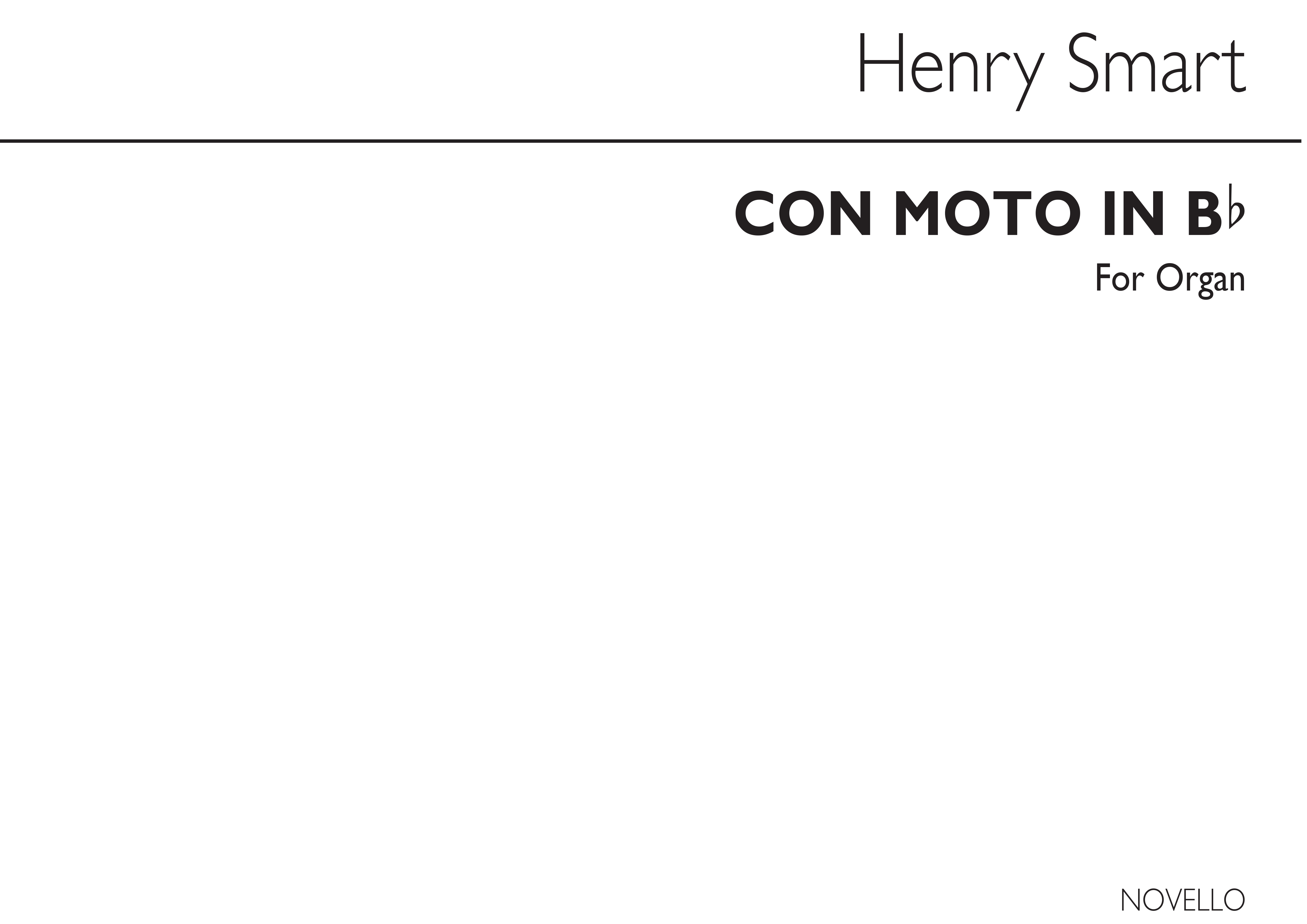 Henry Smart: Con Moto In B Flat For Organ: Organ: Instrumental Work