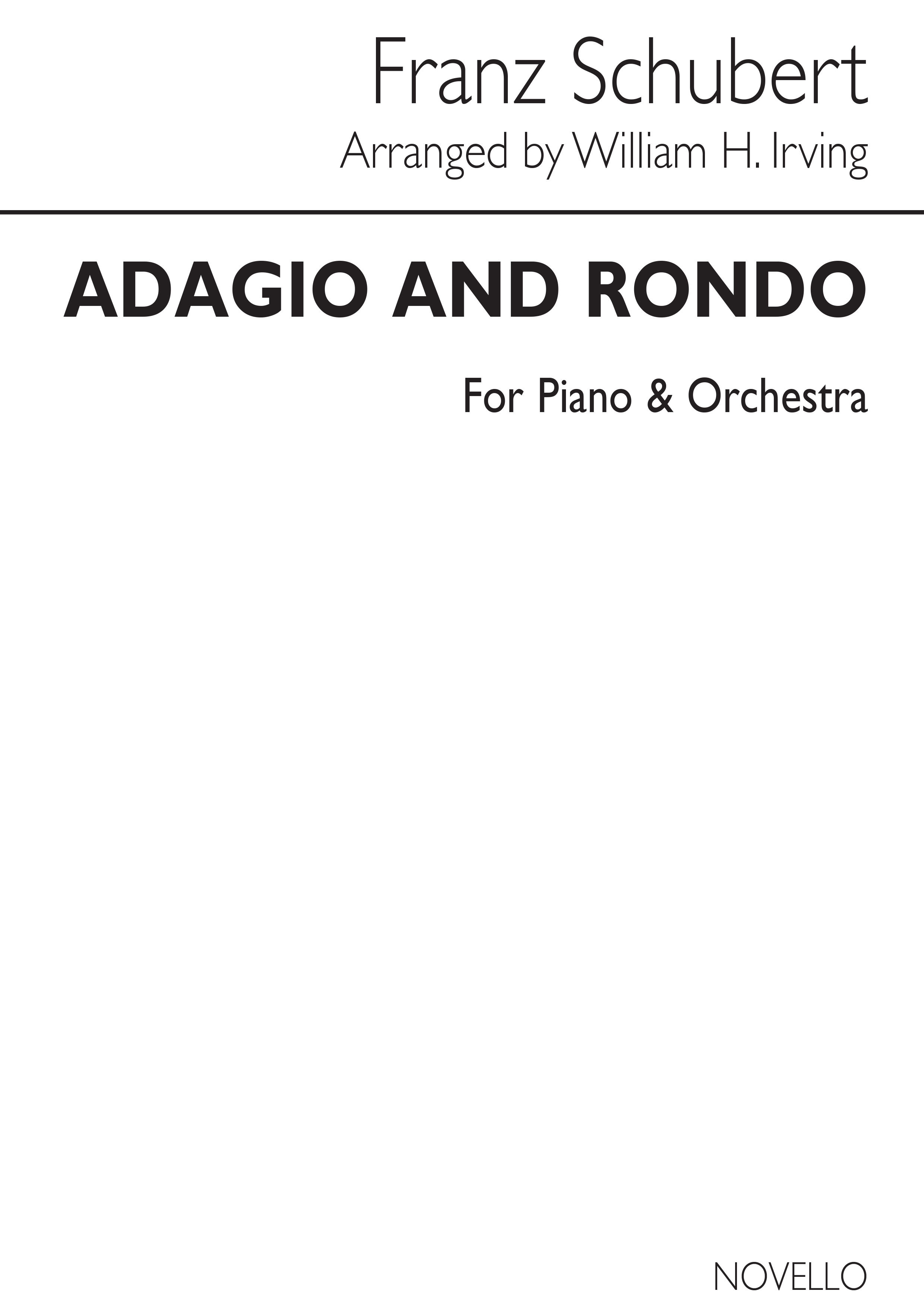 Franz Schubert: Adagio And Rondo: Piano: Score