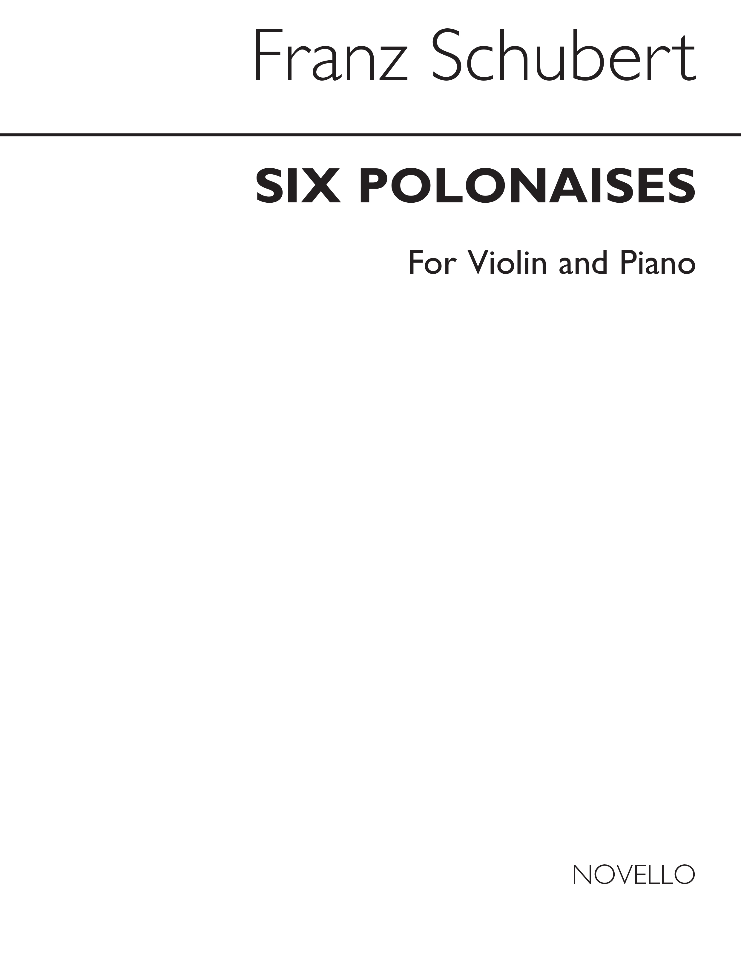 Franz Schubert: Six Polonaises: Violin: Instrumental Work