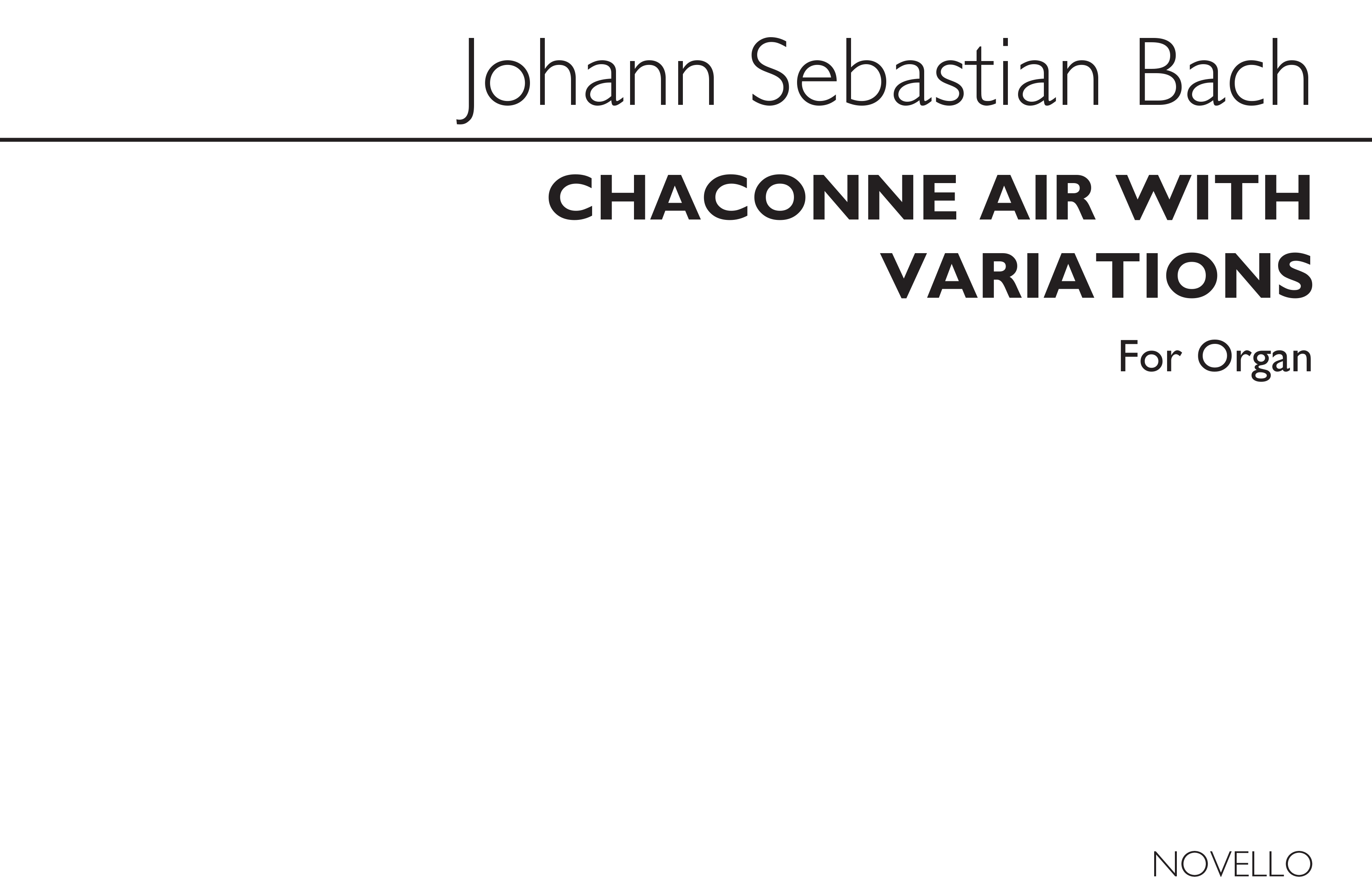 Johann Sebastian Bach: Chaconne for Organ (Ed. W.T. Best): Organ: Instrumental
