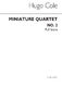 Hugo Cole: Miniature Quartet No.2: String Ensemble: Score